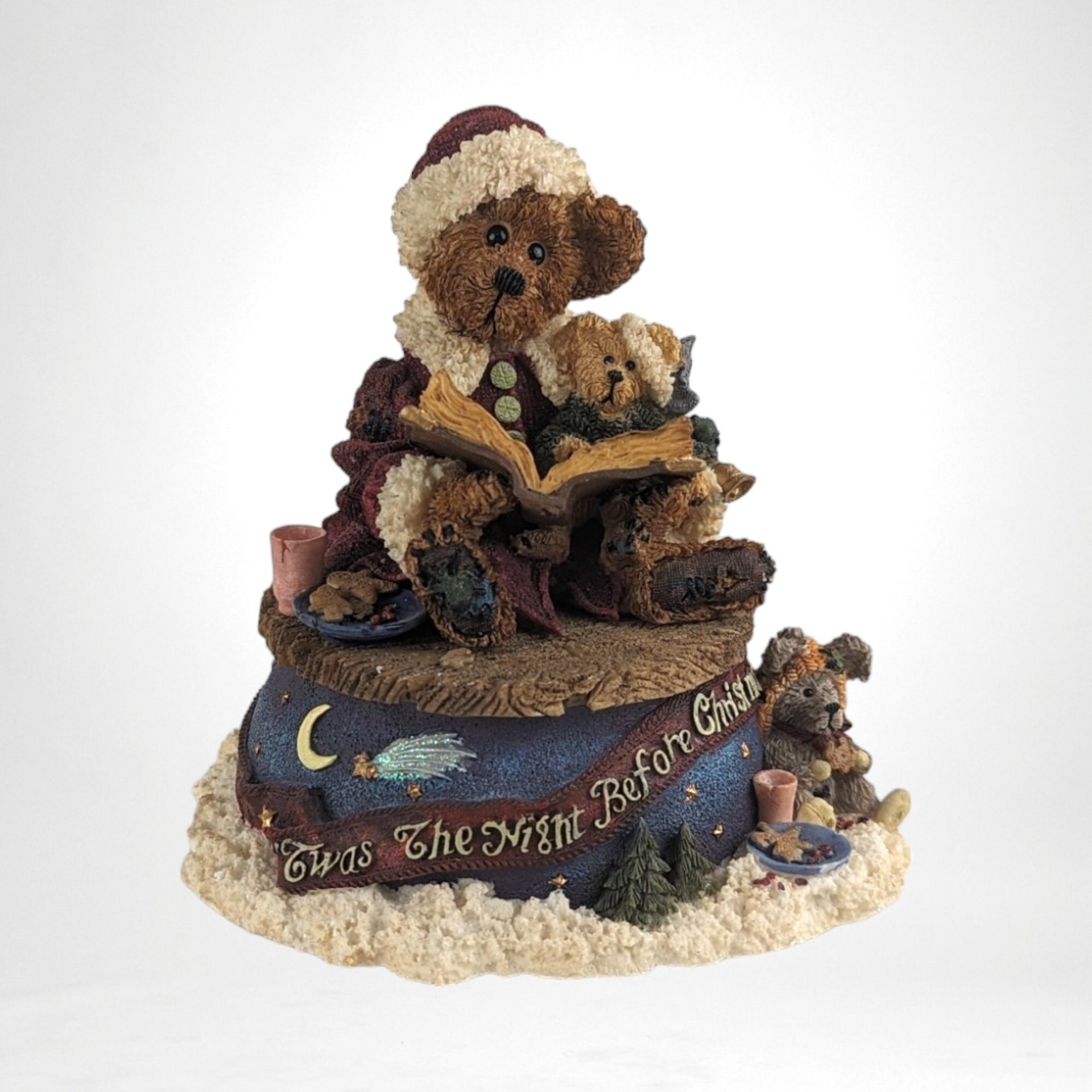 Vintage Boyd's Bears Twas The Night Before Christmas Music Box