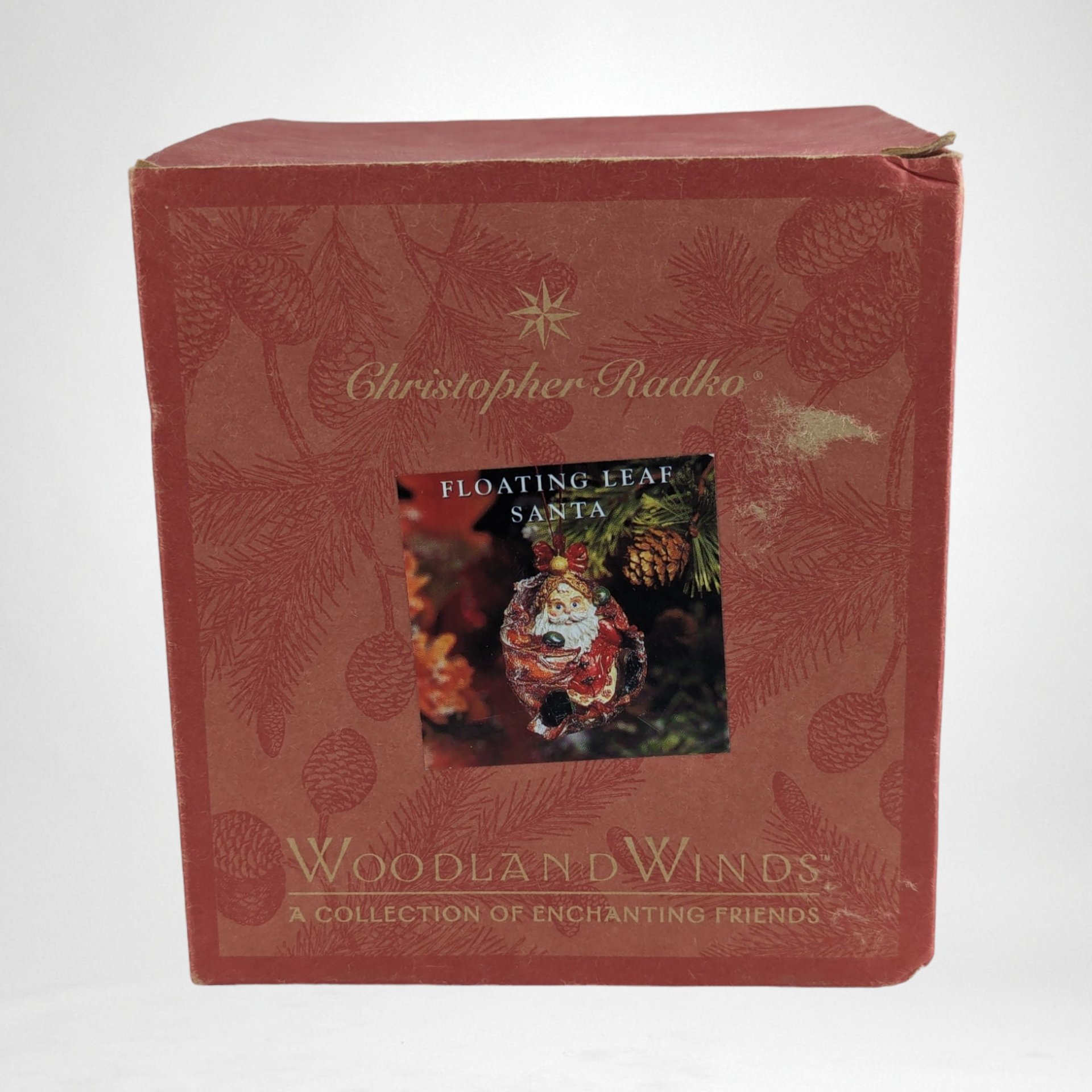 Christopher Radko Floating Leaf Santa Ornament, Woodland Winds