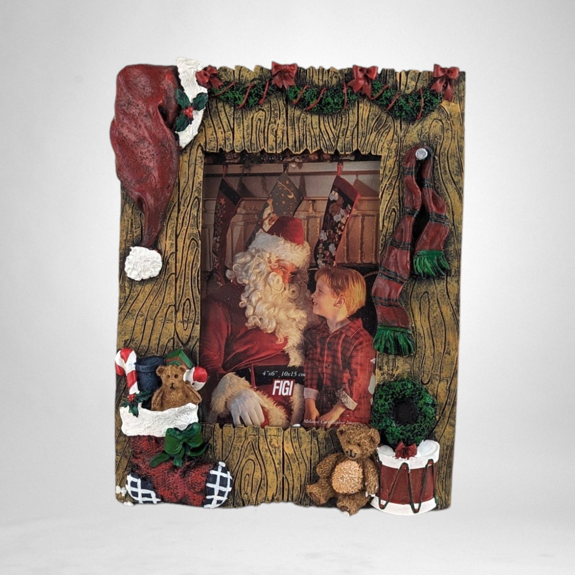 Vintage Figi Teddy Bear with Gift 4x6" Photo Frame