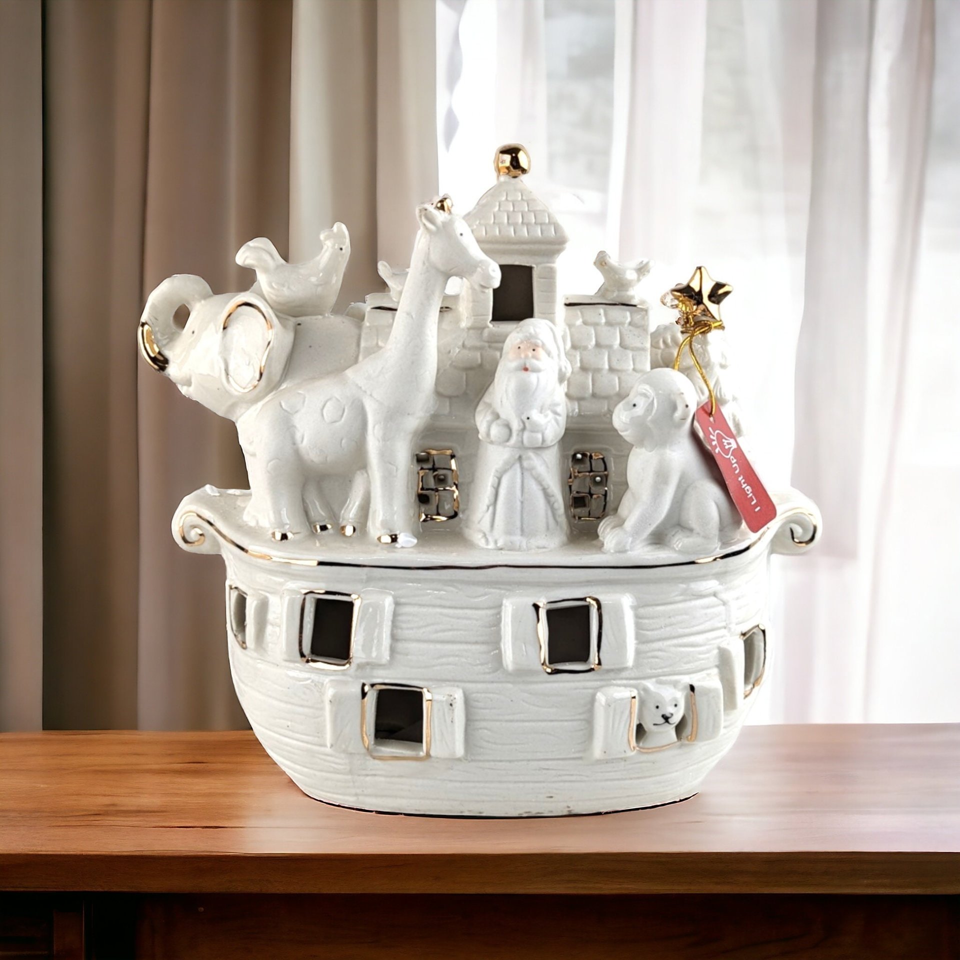 Vintage JC Penney Light Up Noah's Ark | Charming Holiday Decor | Unique Collectible for Christmas and Home Decoration