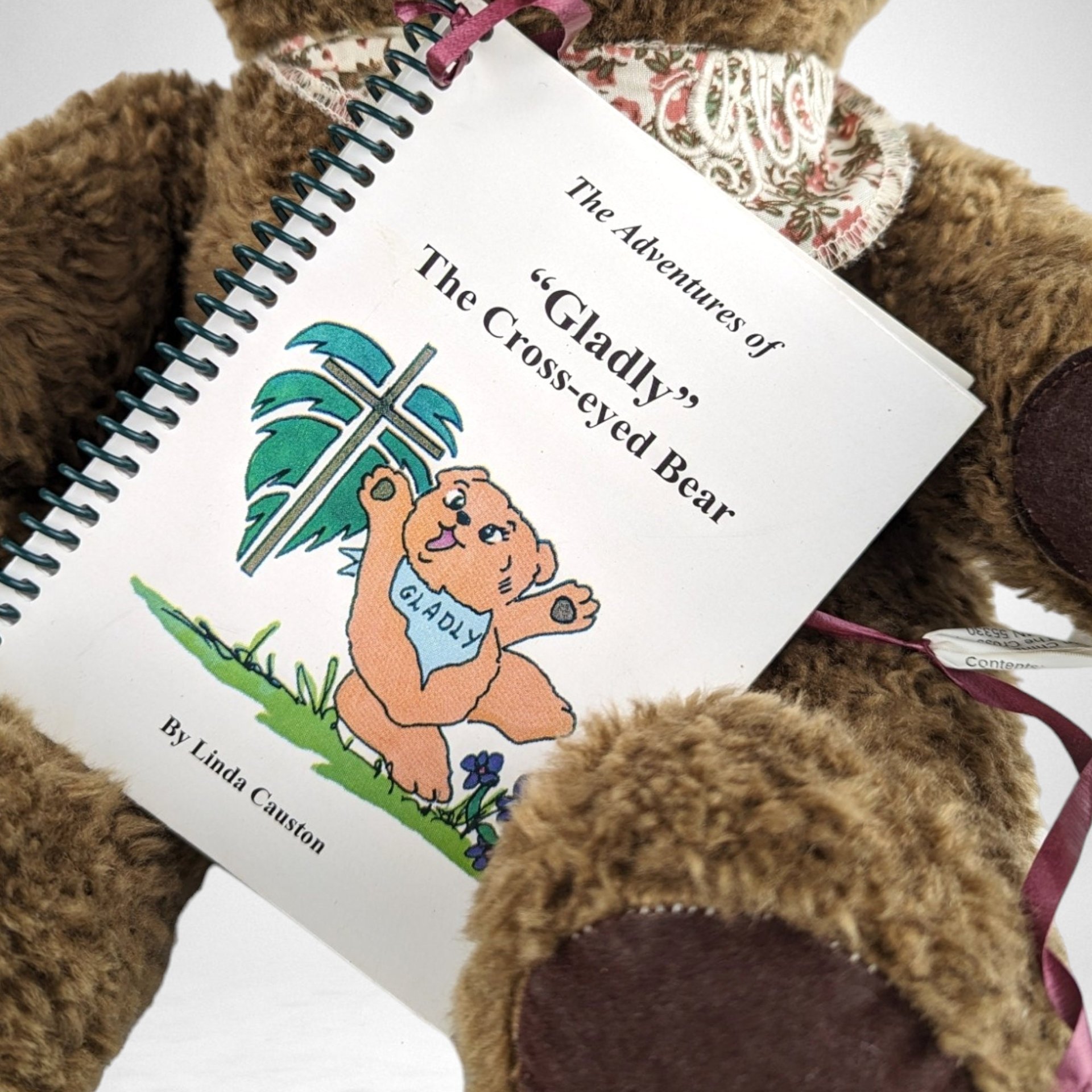 1999 Gladly The Cross Eyed Bear Teddy Bear with Book