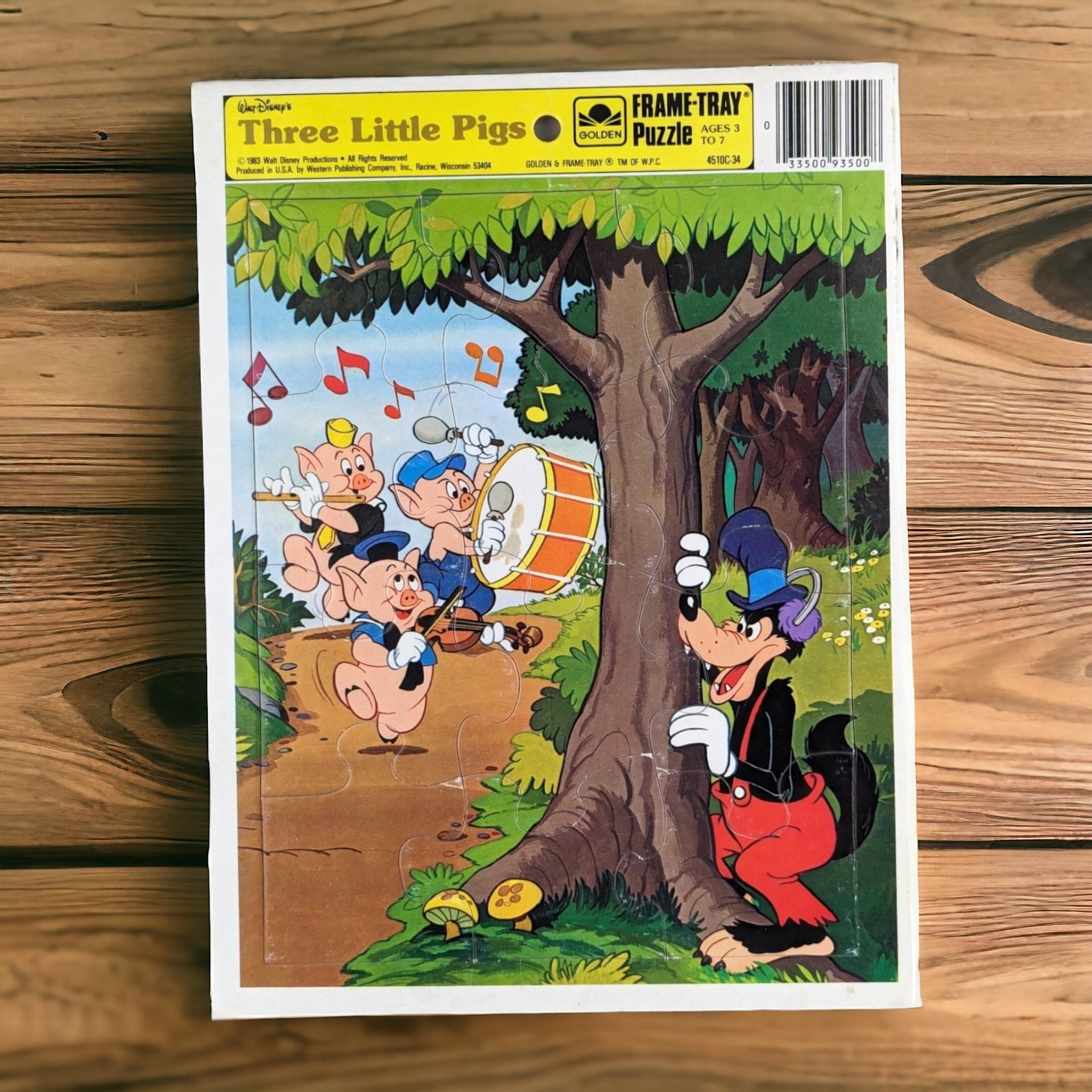 1983 Walt Disney The Three Little Pigs Tray Puzzle