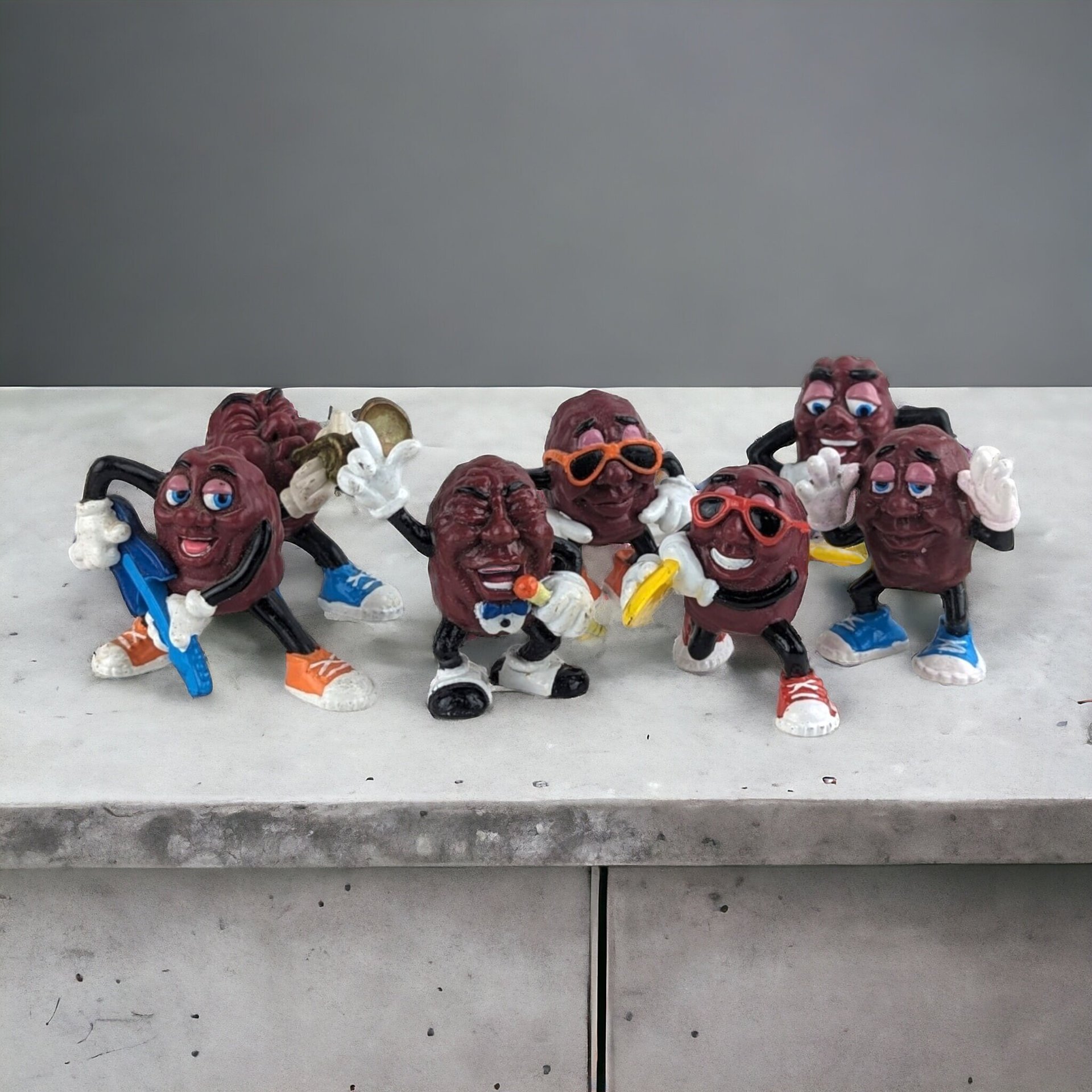 Set of 6 Vintage California Raison Figures