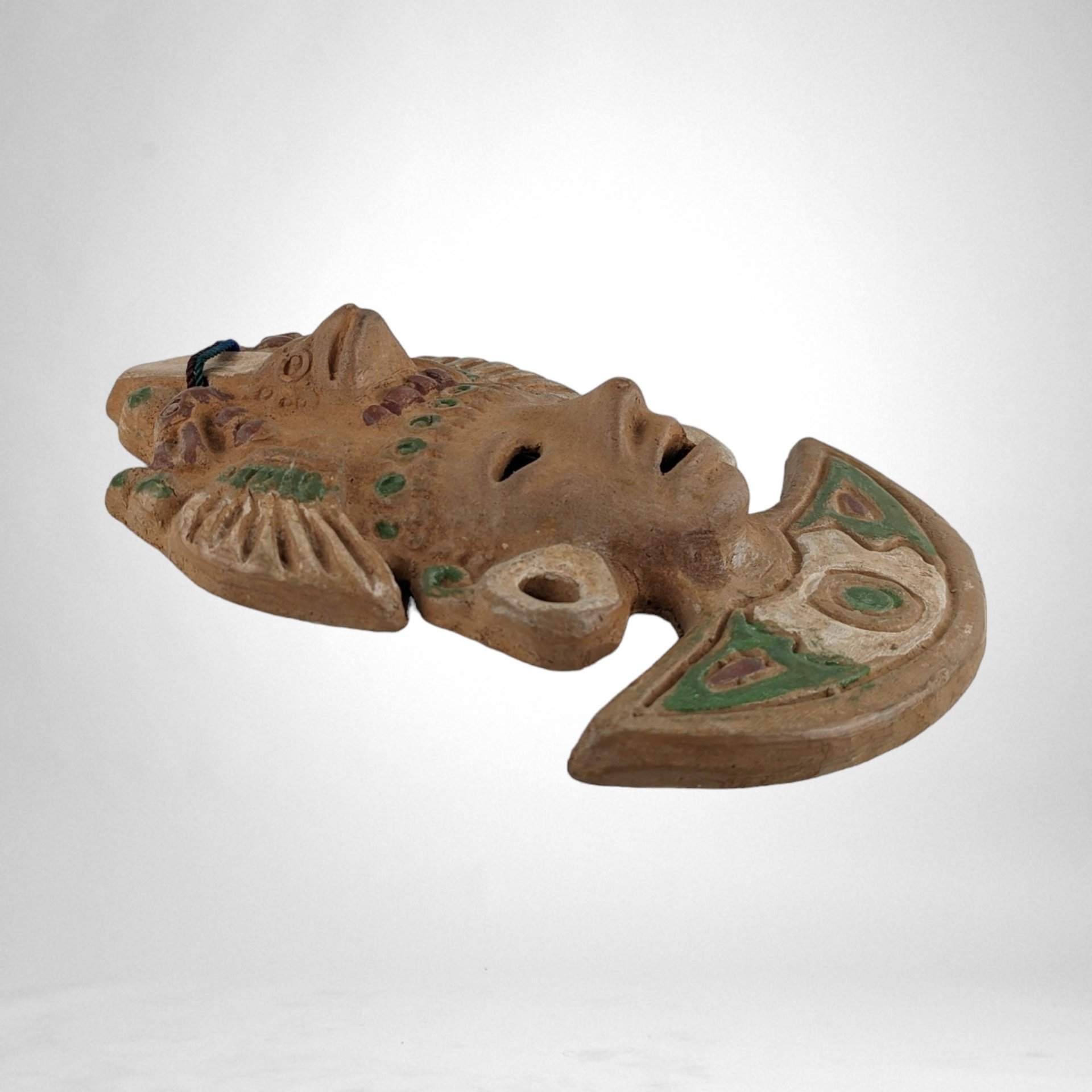 Vintage Terrcotta Aztec Mask 8" Wall Decor