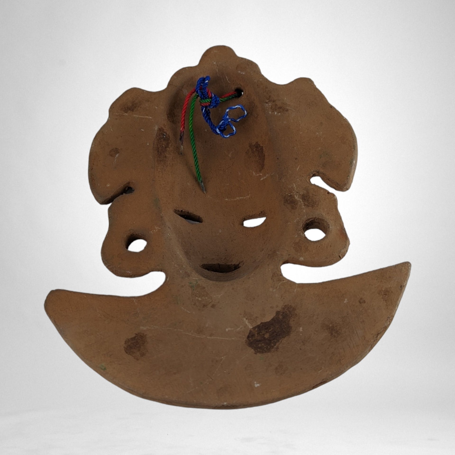 Vintage Terrcotta Aztec Mask 8" Wall Decor