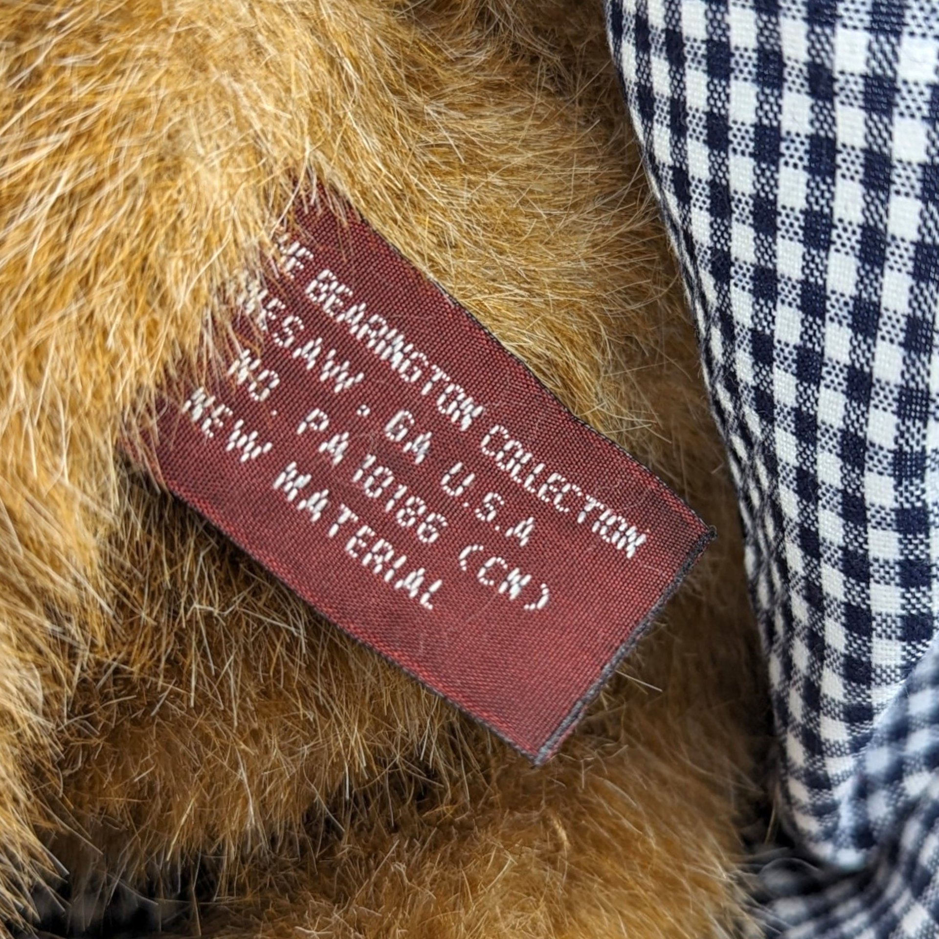 Vintage Bearington Collection 14" Plush Bear Toy