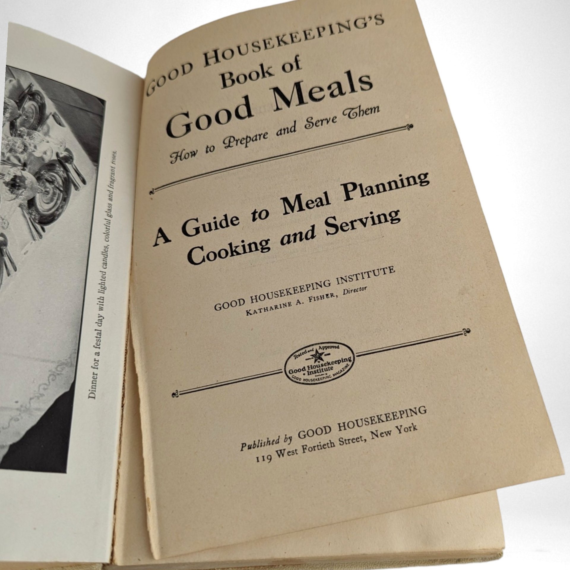 1927 Good Meals and How To Prepare Them Hardcover Book