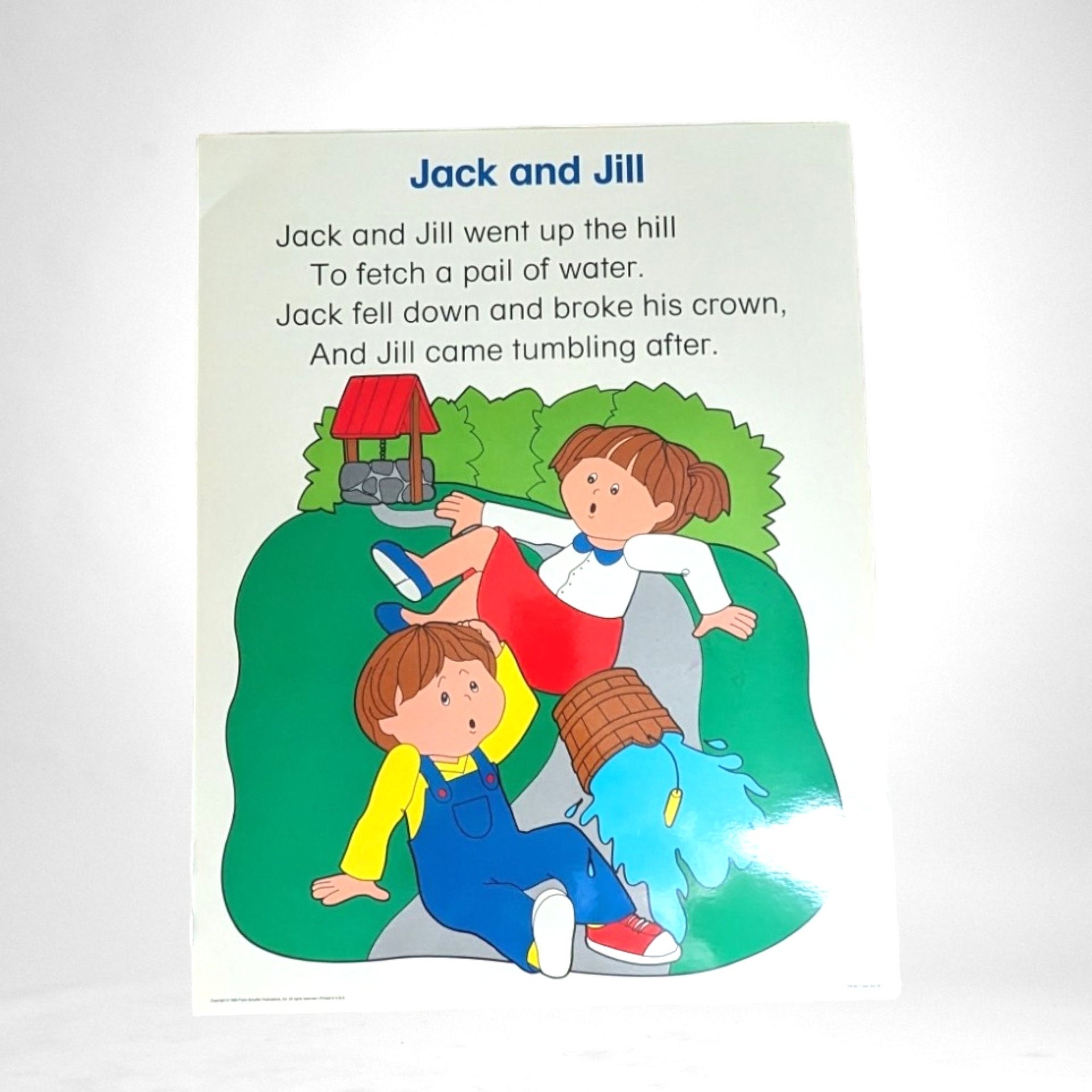 Set of 5 Vintage 22" Laminated Nursery Rhymes Wall Hangings