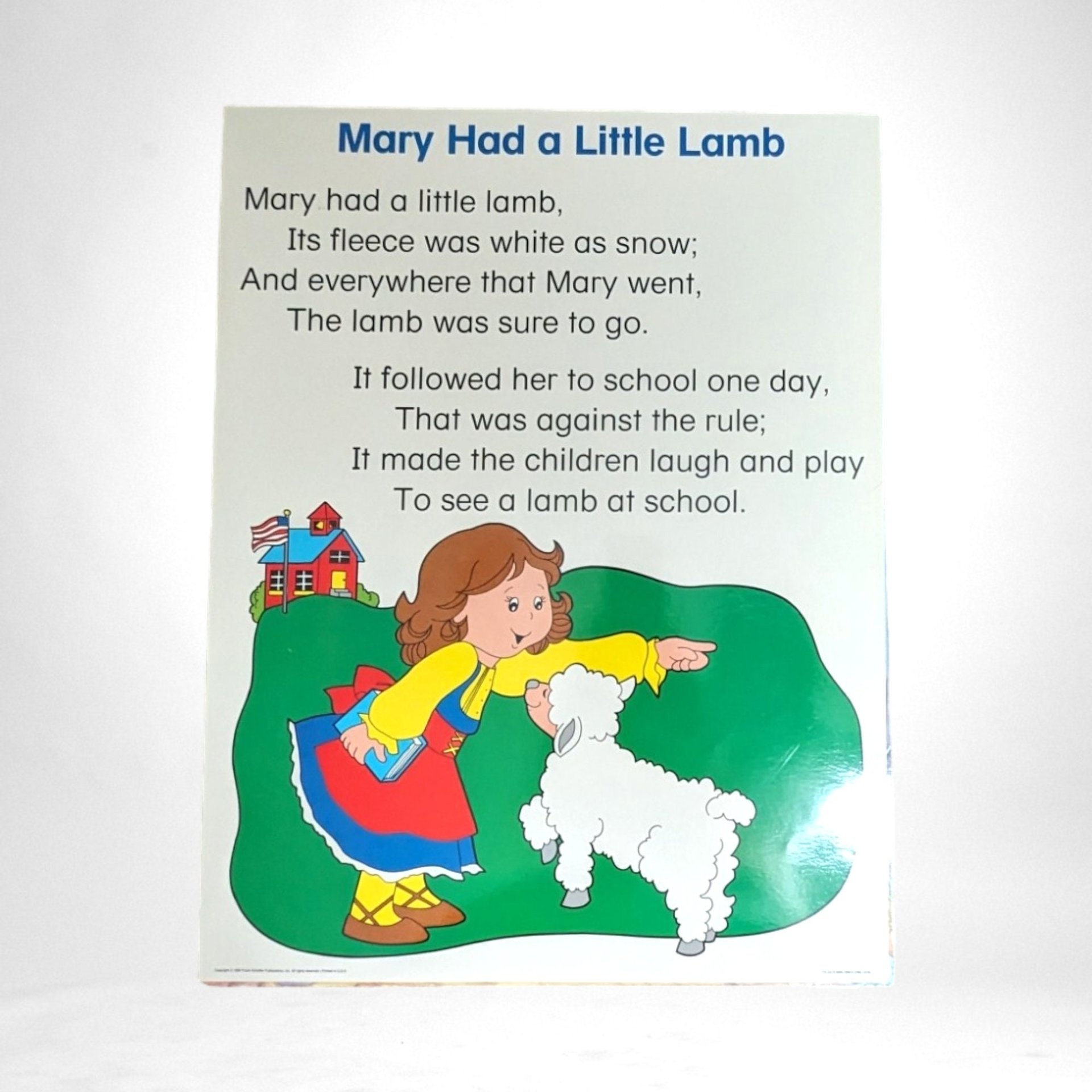 Set of 5 Vintage 22" Laminated Nursery Rhymes Wall Hangings