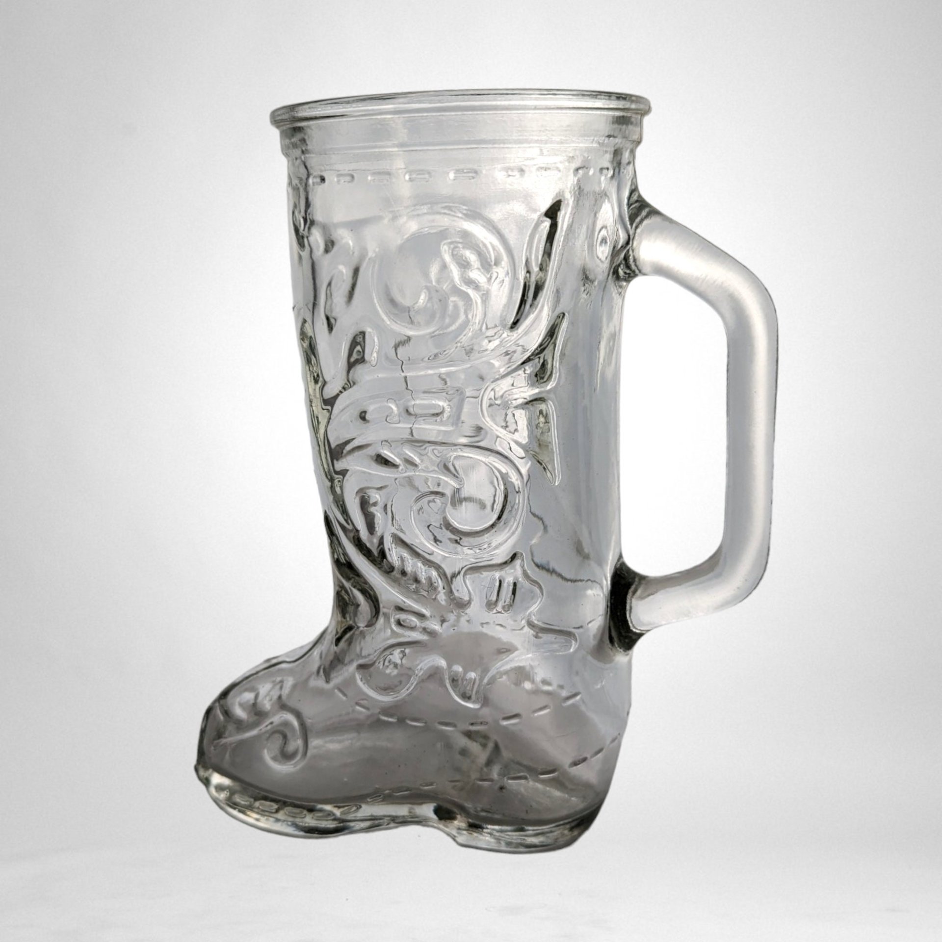 Vintage Glass Boot Mug