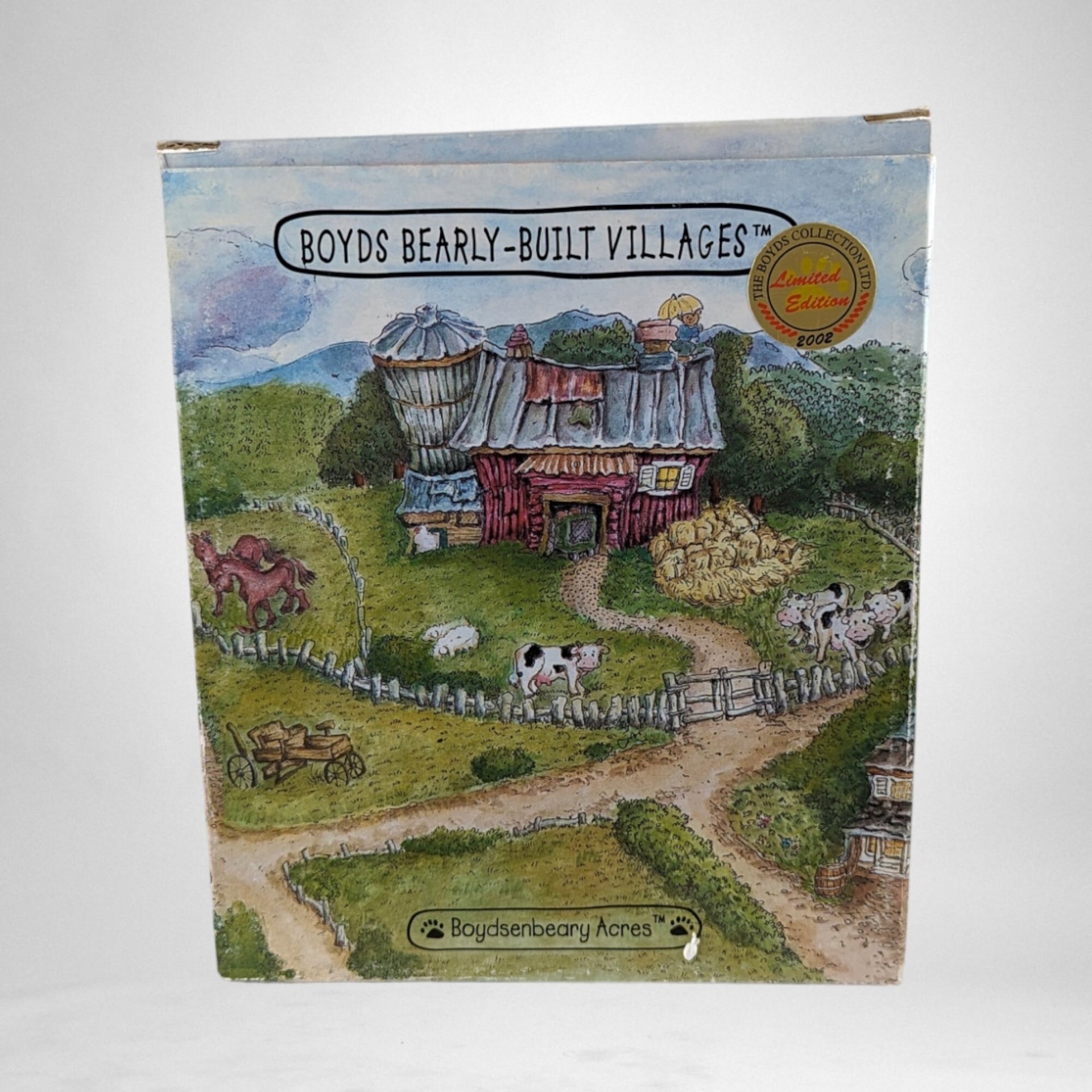 2001 Boyds Bearly-Built Village, Old MacDonald's Barn