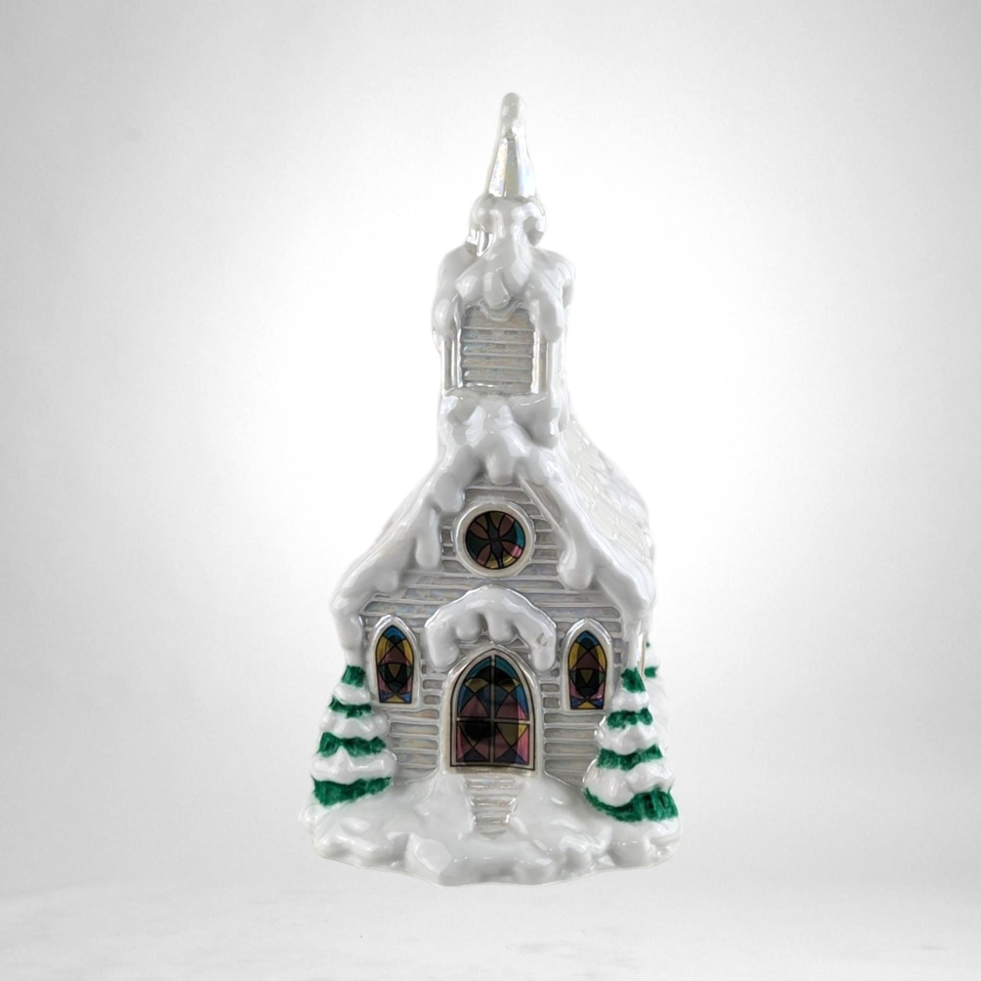 Vintage Lighted Procelain The Old Town Village Church