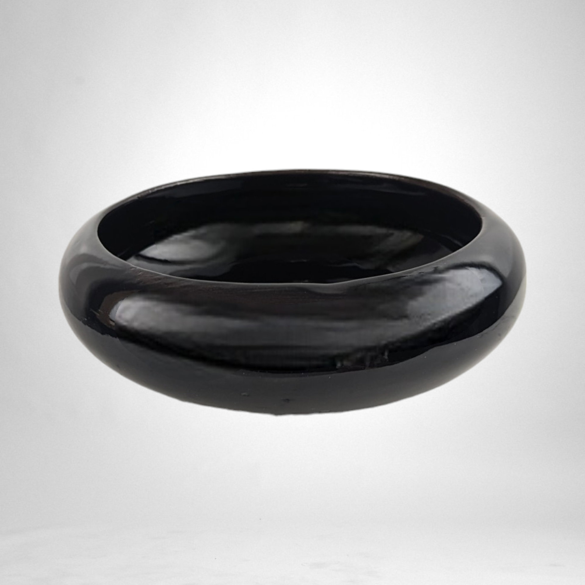 Vintage Frankoma Pottery Black Planter 212