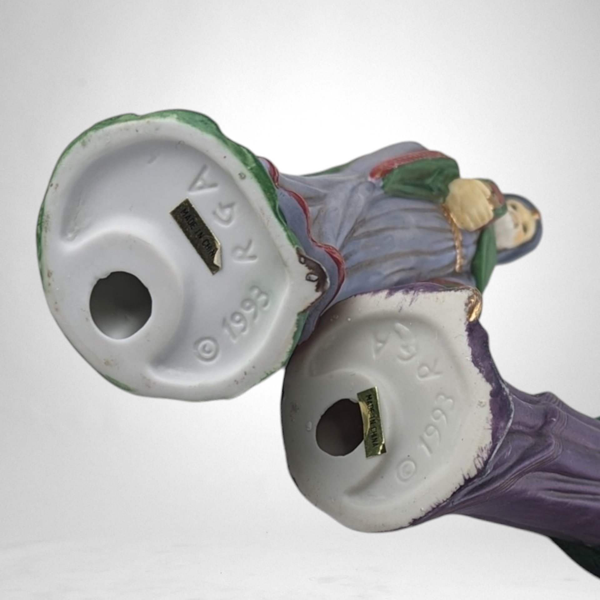 Set of 3 1993 10" Ceramic Wisemen Figurines - Nativity Scene Figures, Christmas Decor, Vintage Collectible