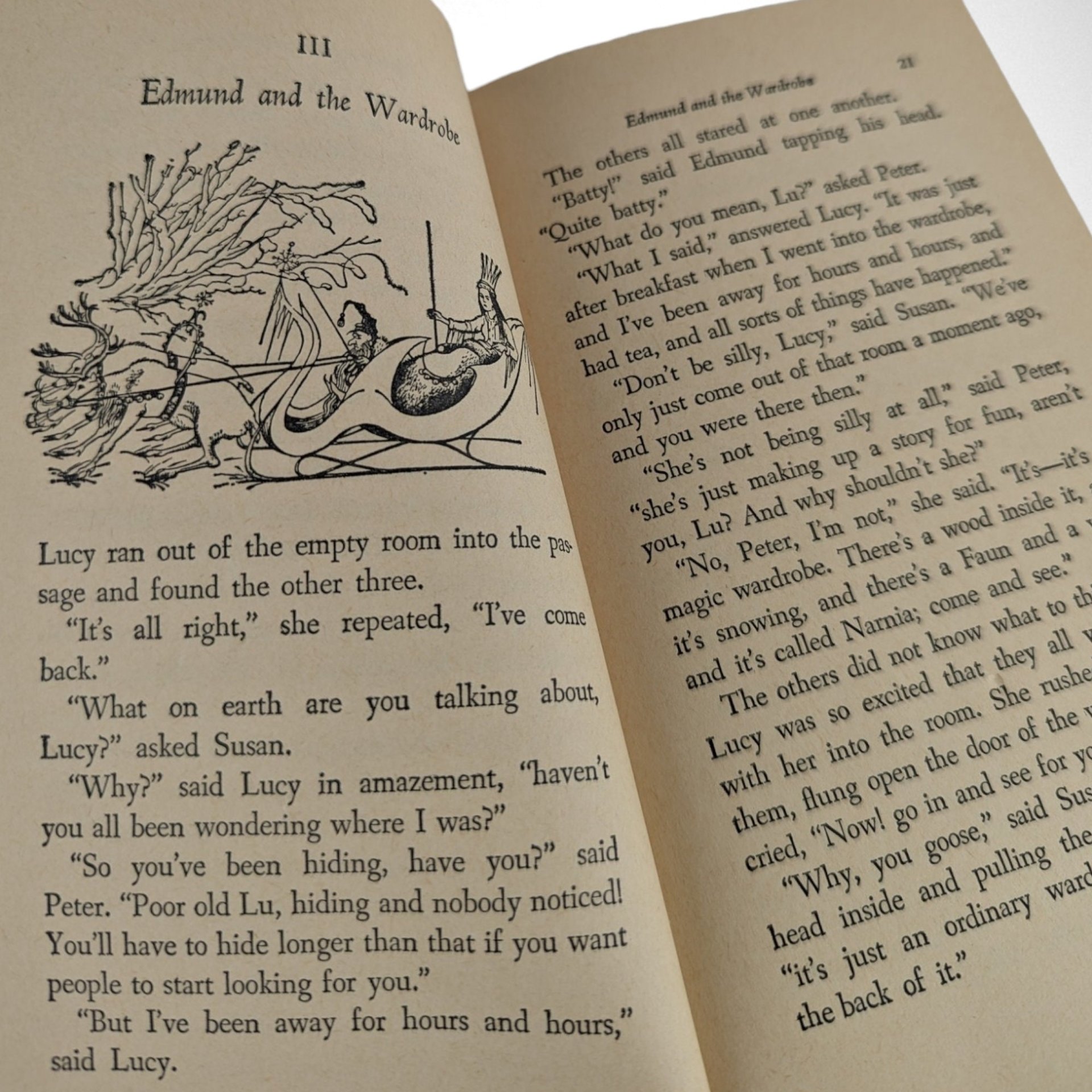 Vintage 1973 The Lion, The Witch and The Wardrobe Paperback by C.S. Lewis, 10th Printing, Good Condition, Collectible