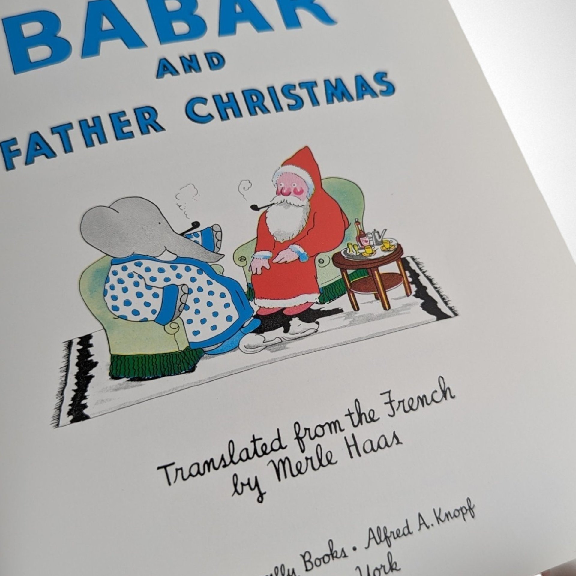 Vintage Babar and Father Christmas Book, Softcover