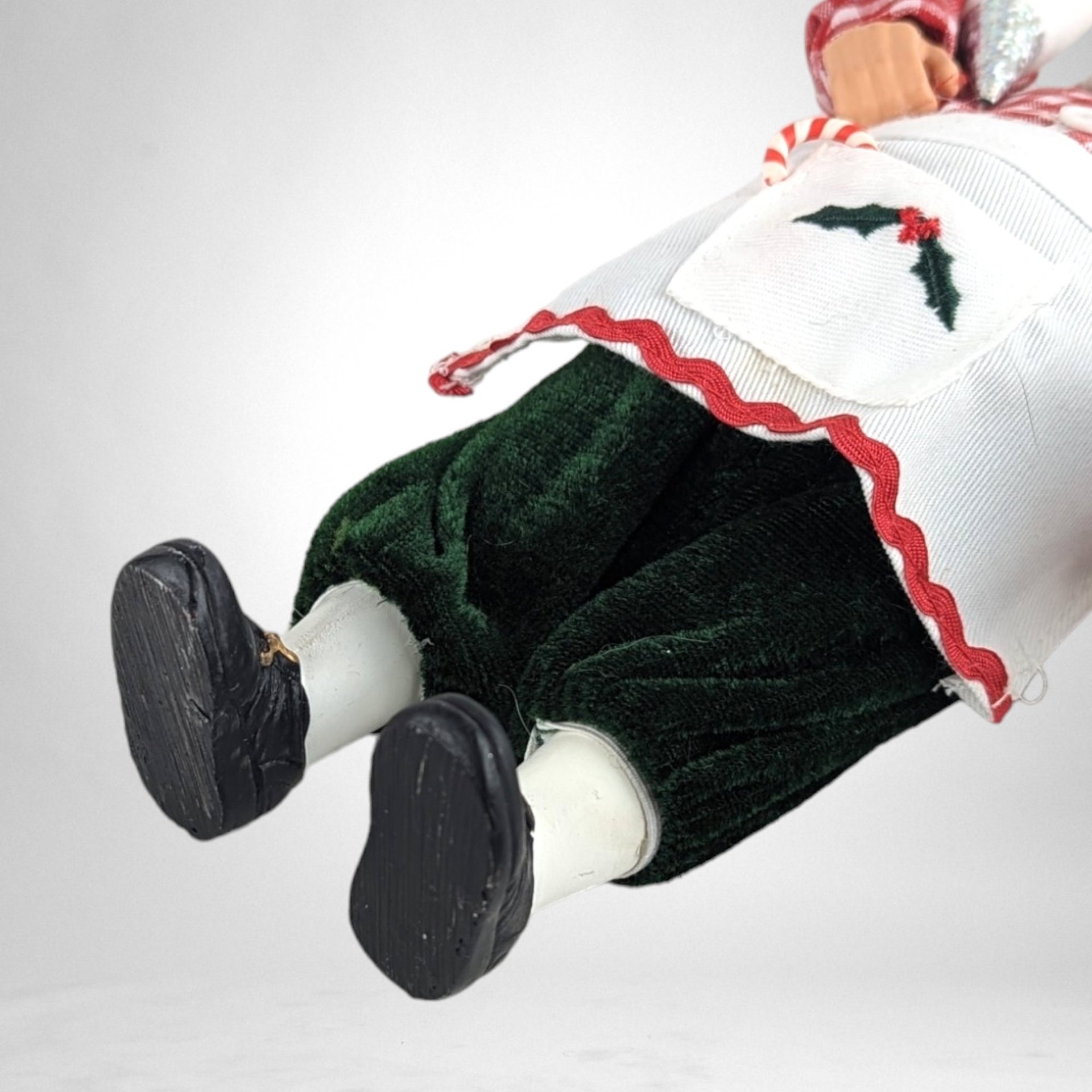 Santa Baking Gingerbread Cookies Figure