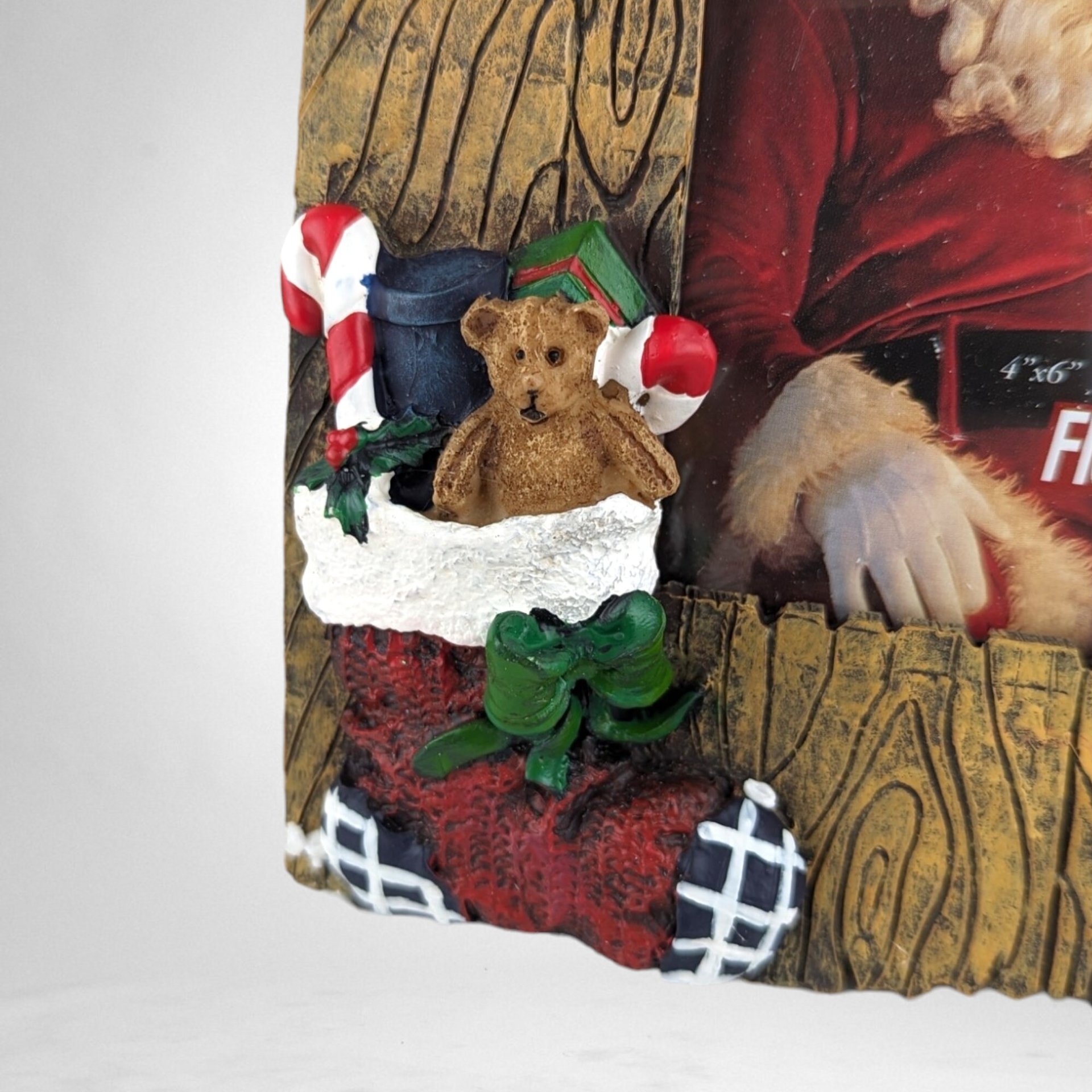 Vintage Figi Teddy Bear with Gift 4x6" Photo Frame