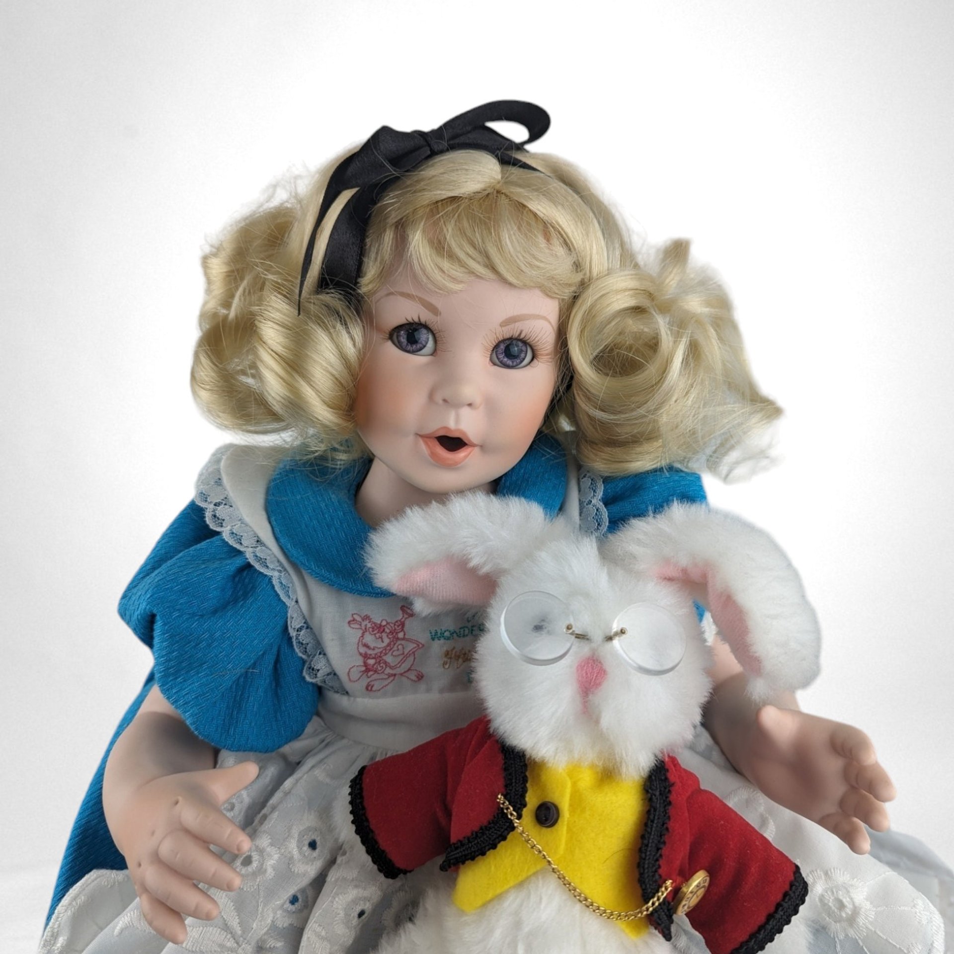 Collectible Disney Doll |  Baby Alice in Wonderland & Rabbit | Vintage