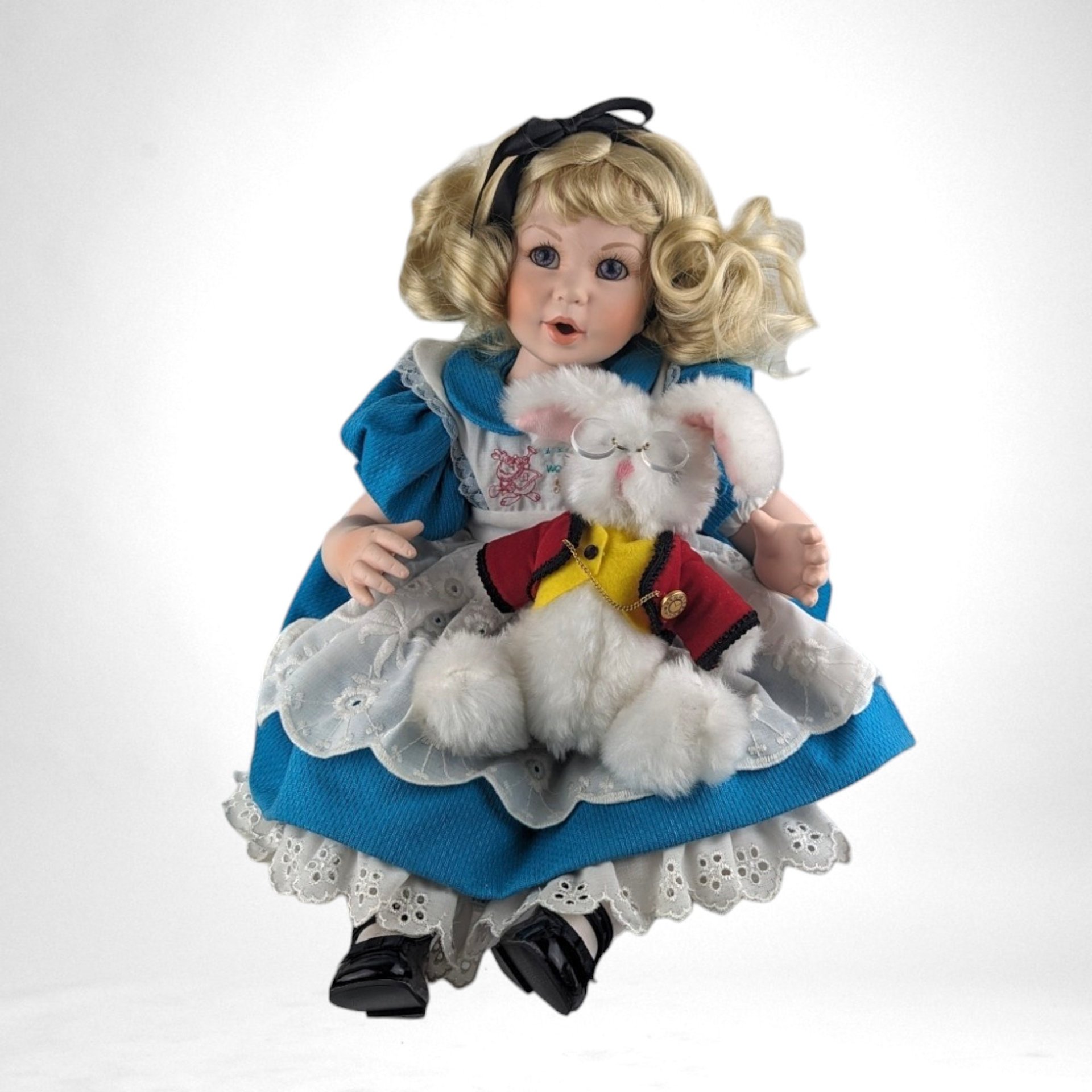 Collectible Disney Doll |  Baby Alice in Wonderland & Rabbit | Vintage