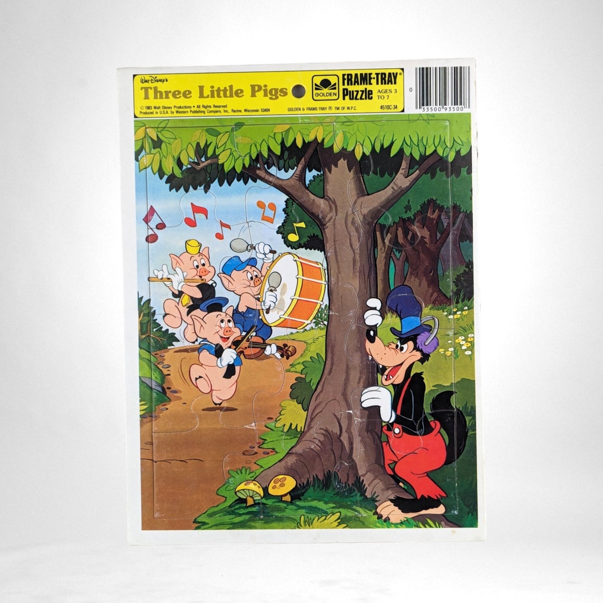 1983 Walt Disney The Three Little Pigs Tray Puzzle