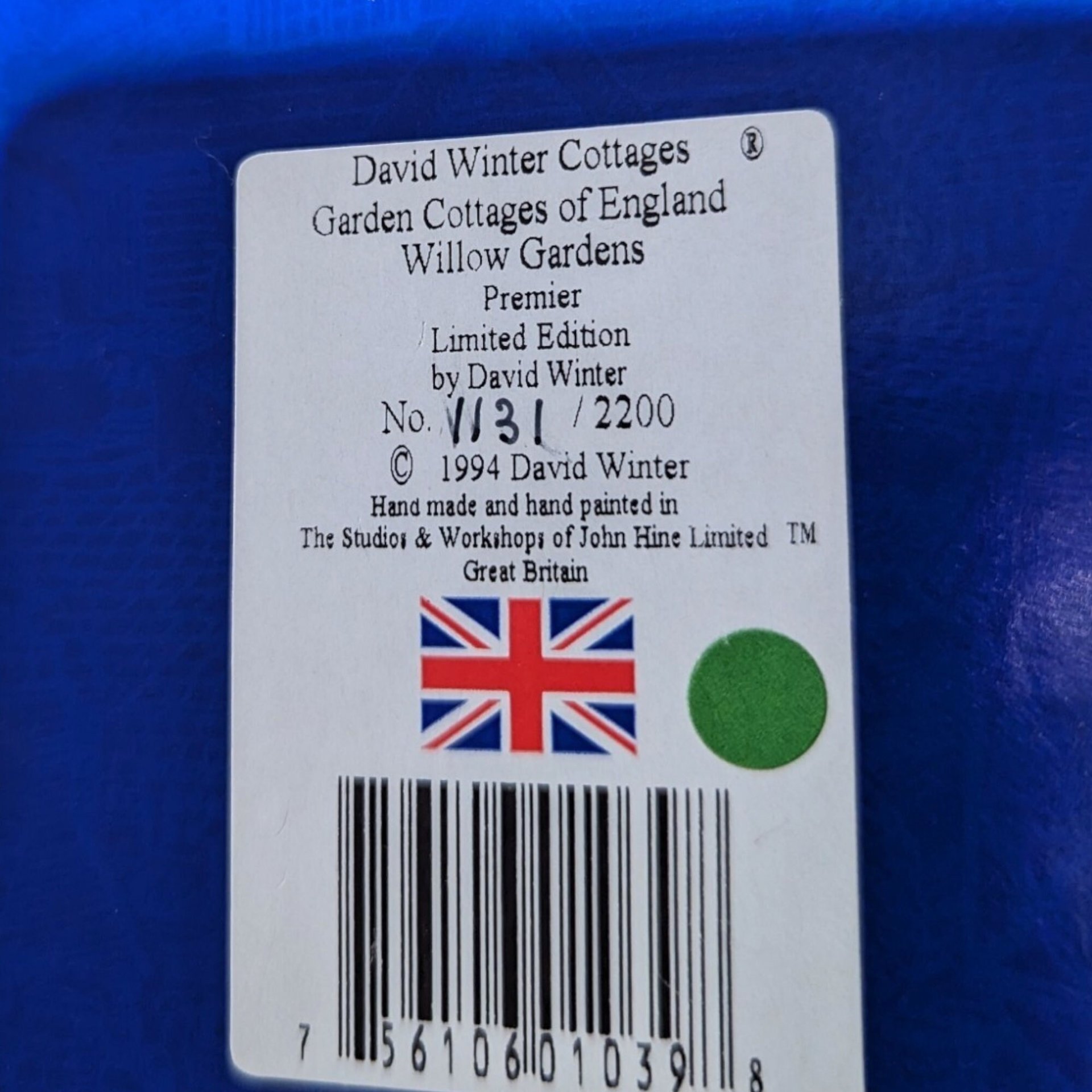 1994 David Winter Cottages, Willow Gardens