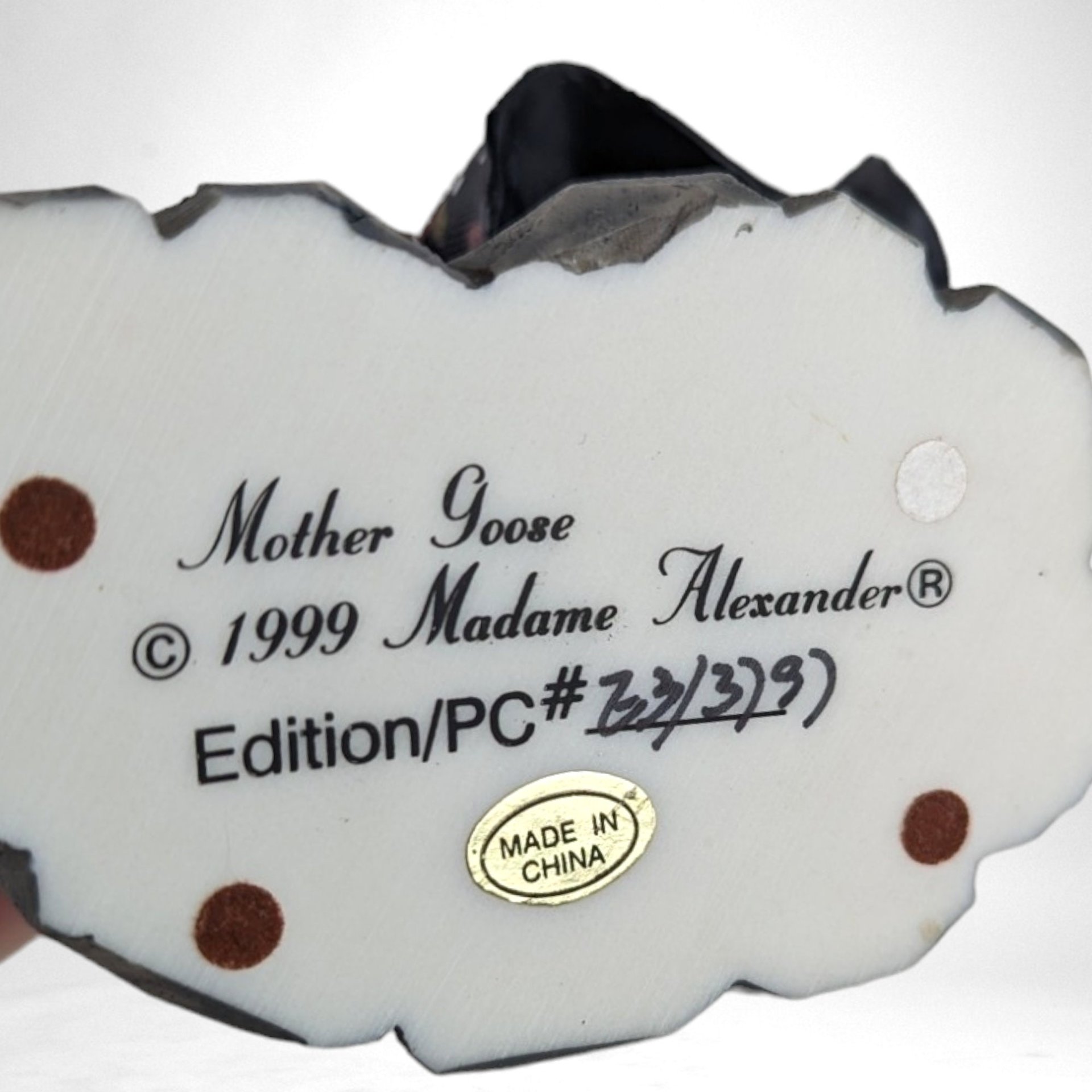 1999 Madame Alexander Mother Goose 6" Figurine