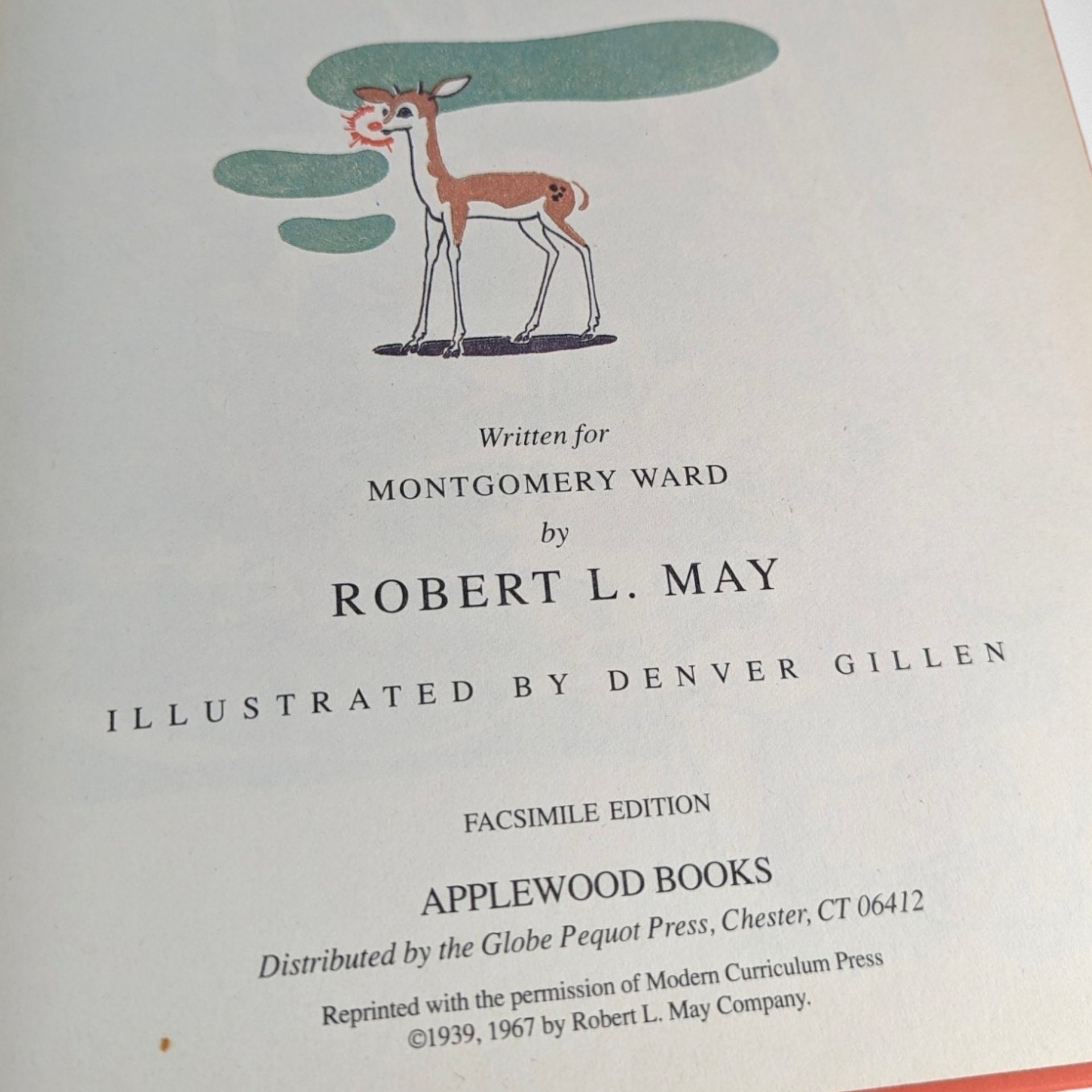 1967 Rudolph The Red-Nosed Reindeer Hardcover Book