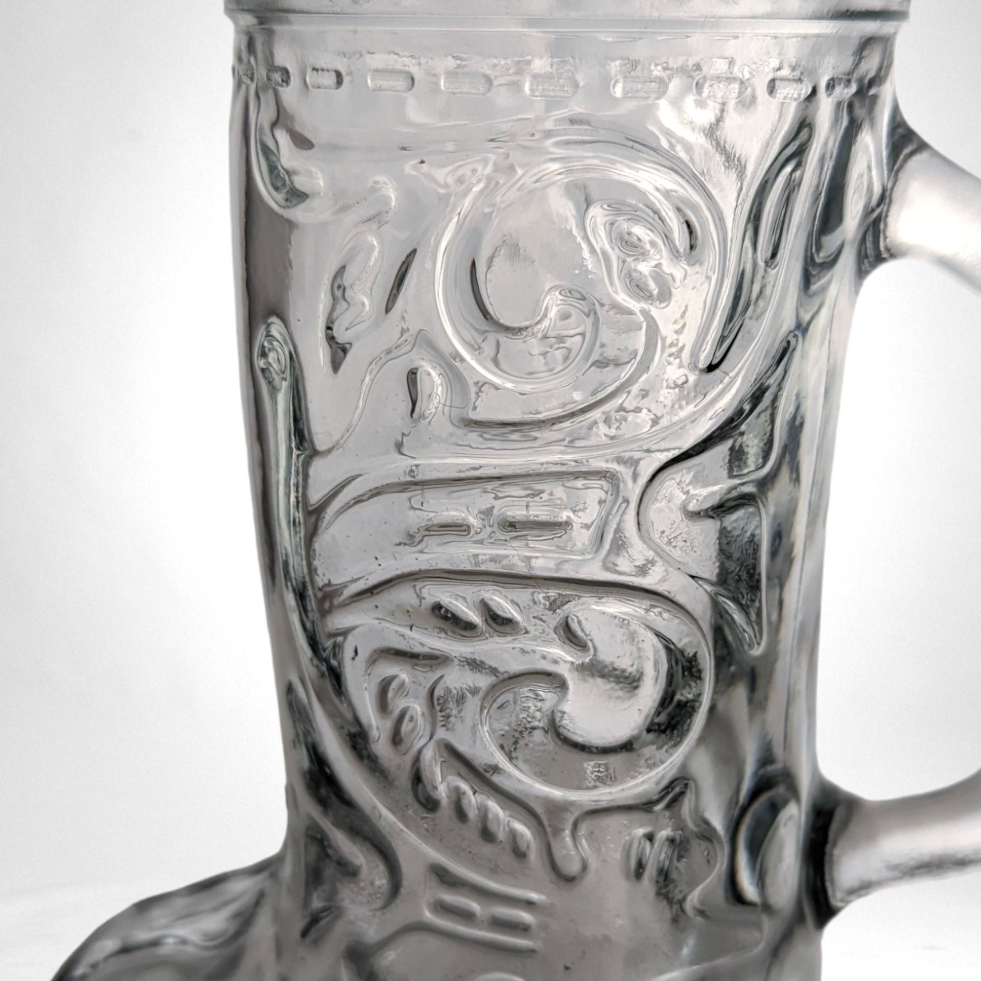 Vintage Glass Cowboy Boot Mug