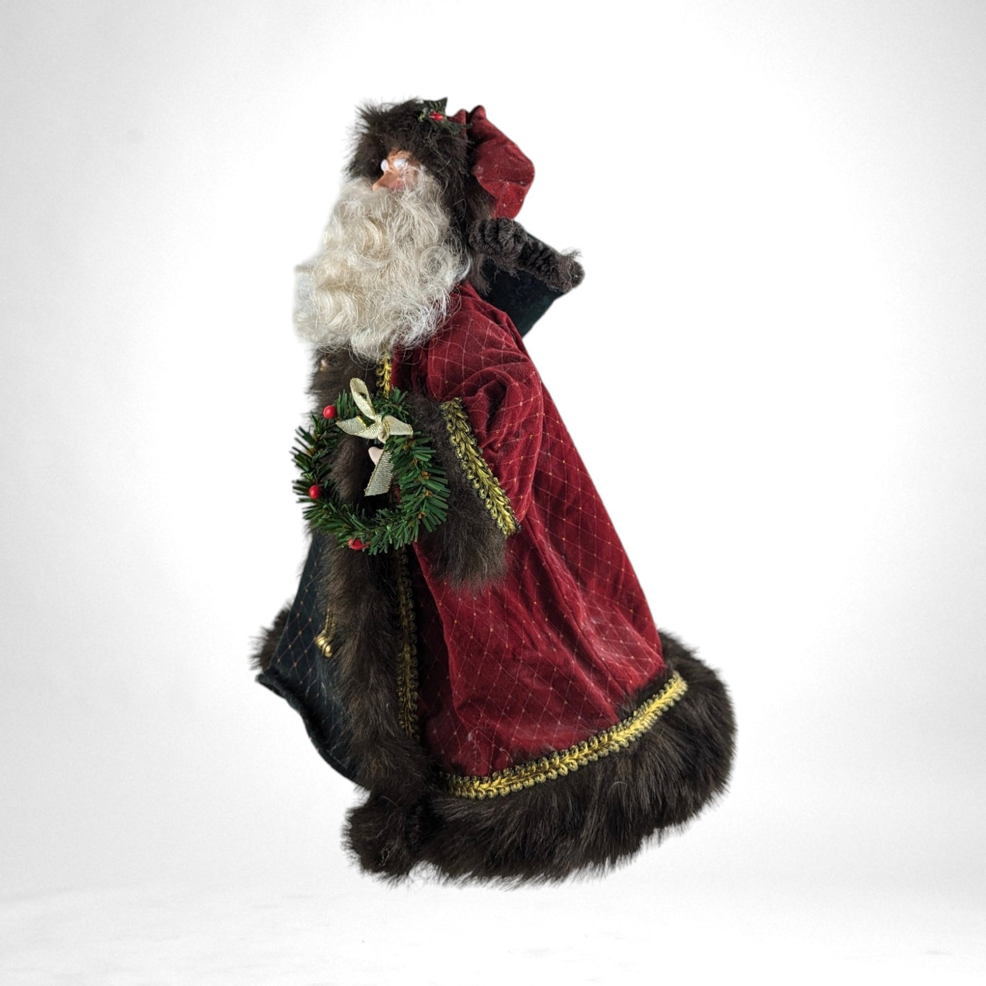 Vintage San Francisco Music Box Musical Display Santa | Holiday Decor | Collectible Christmas Figurine | Whimsical Home Accent