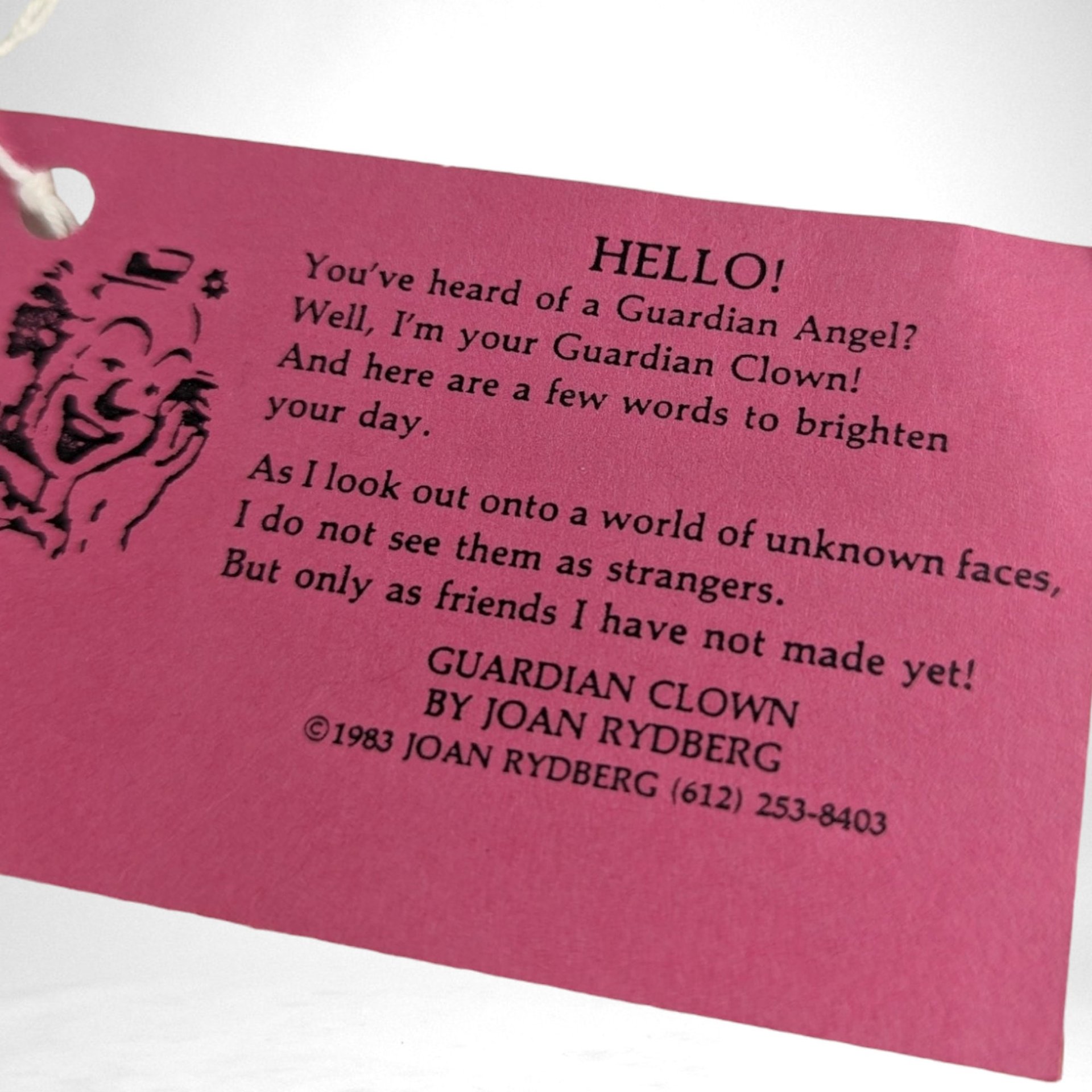 1983 Guardian Clown Figure by Joan Rydberg