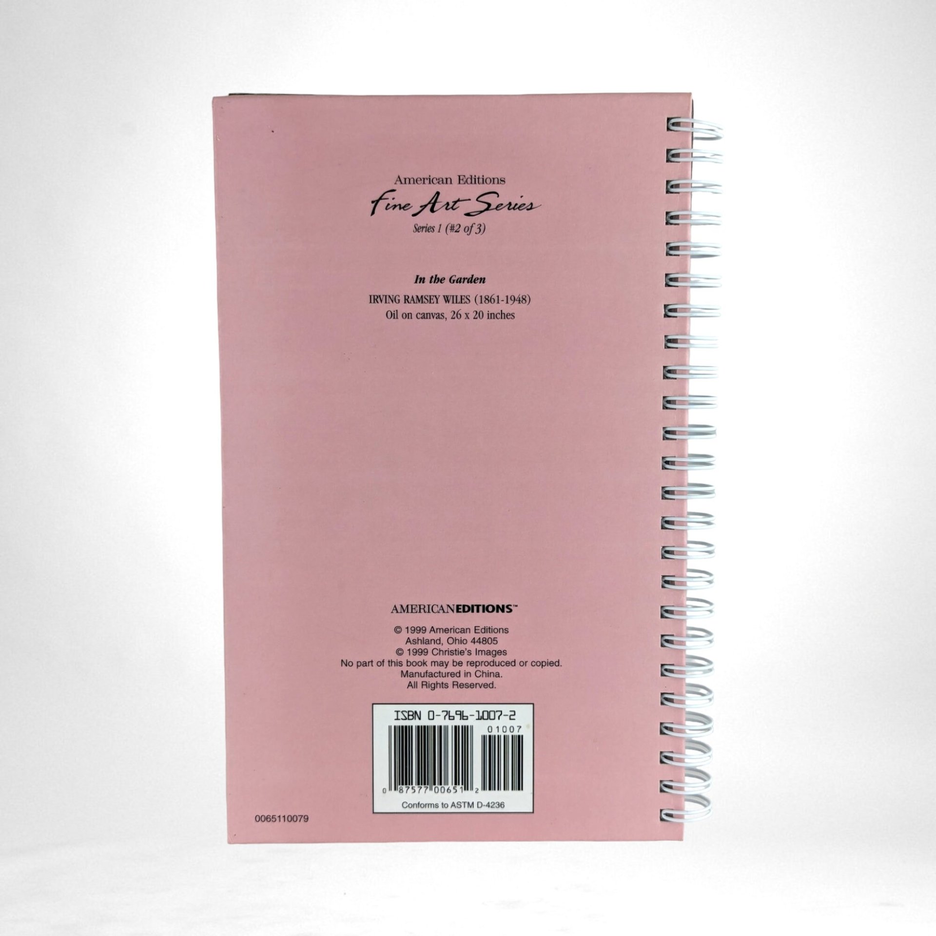 1999 American Editions "In the Garden" Address Book