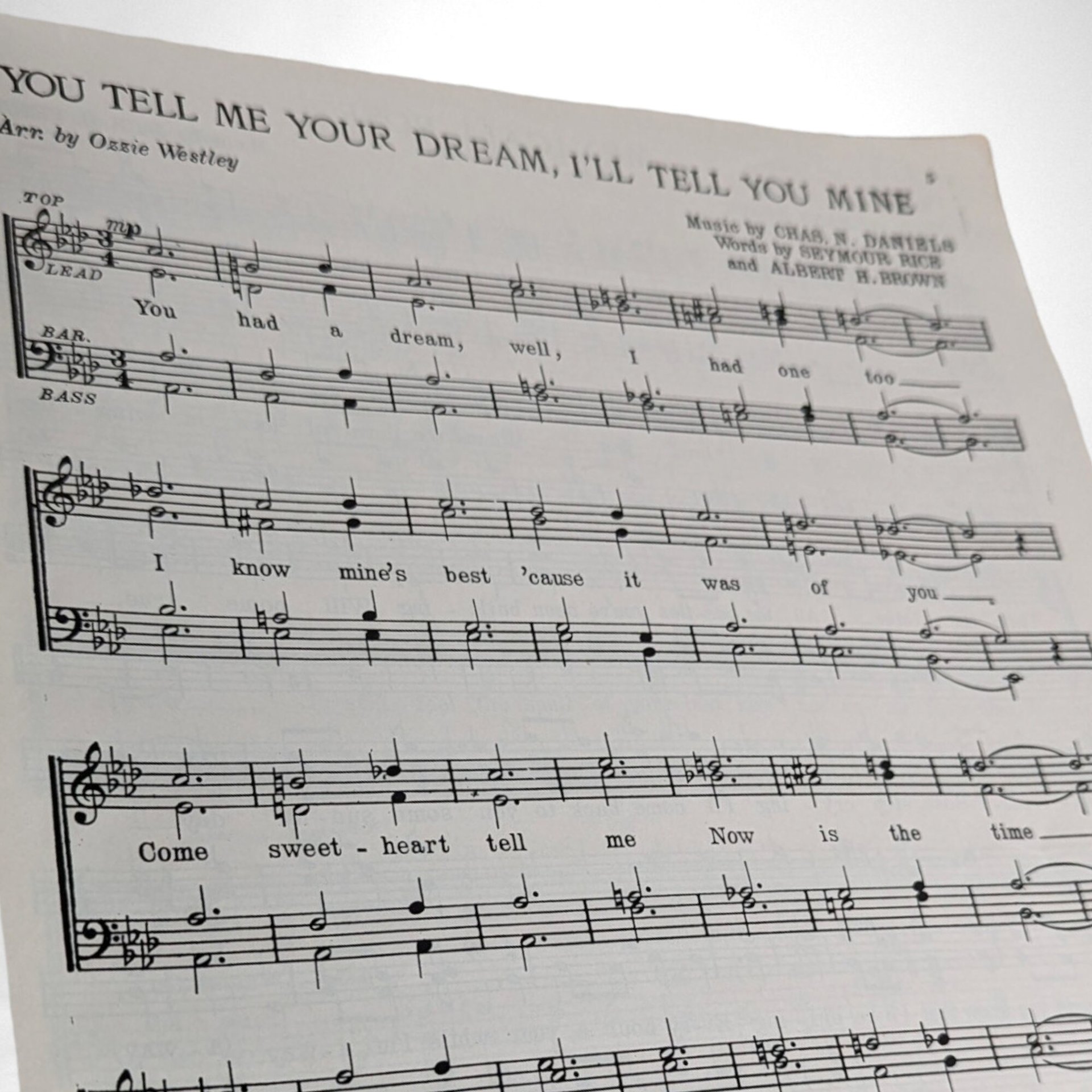 1944 Barber Shop Ballands Cole Edition Music Book