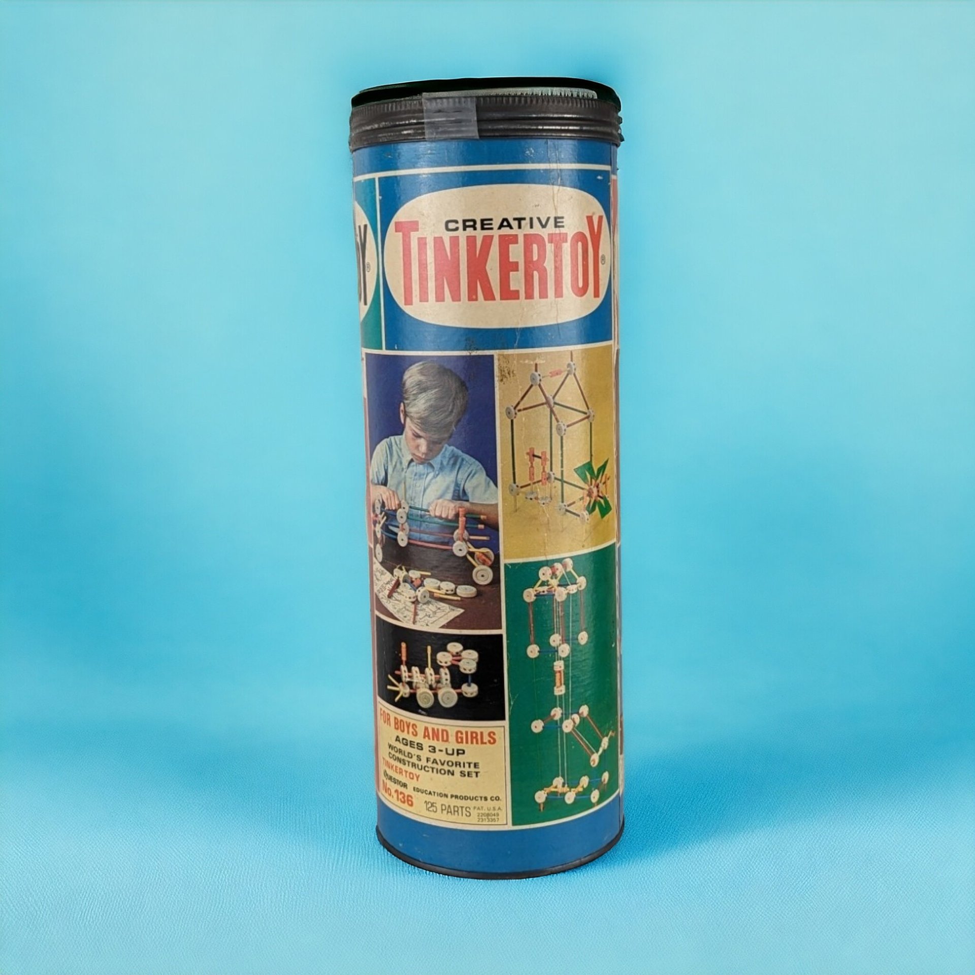 Vintage Tinkertoy Set, No 136, Junior Architect