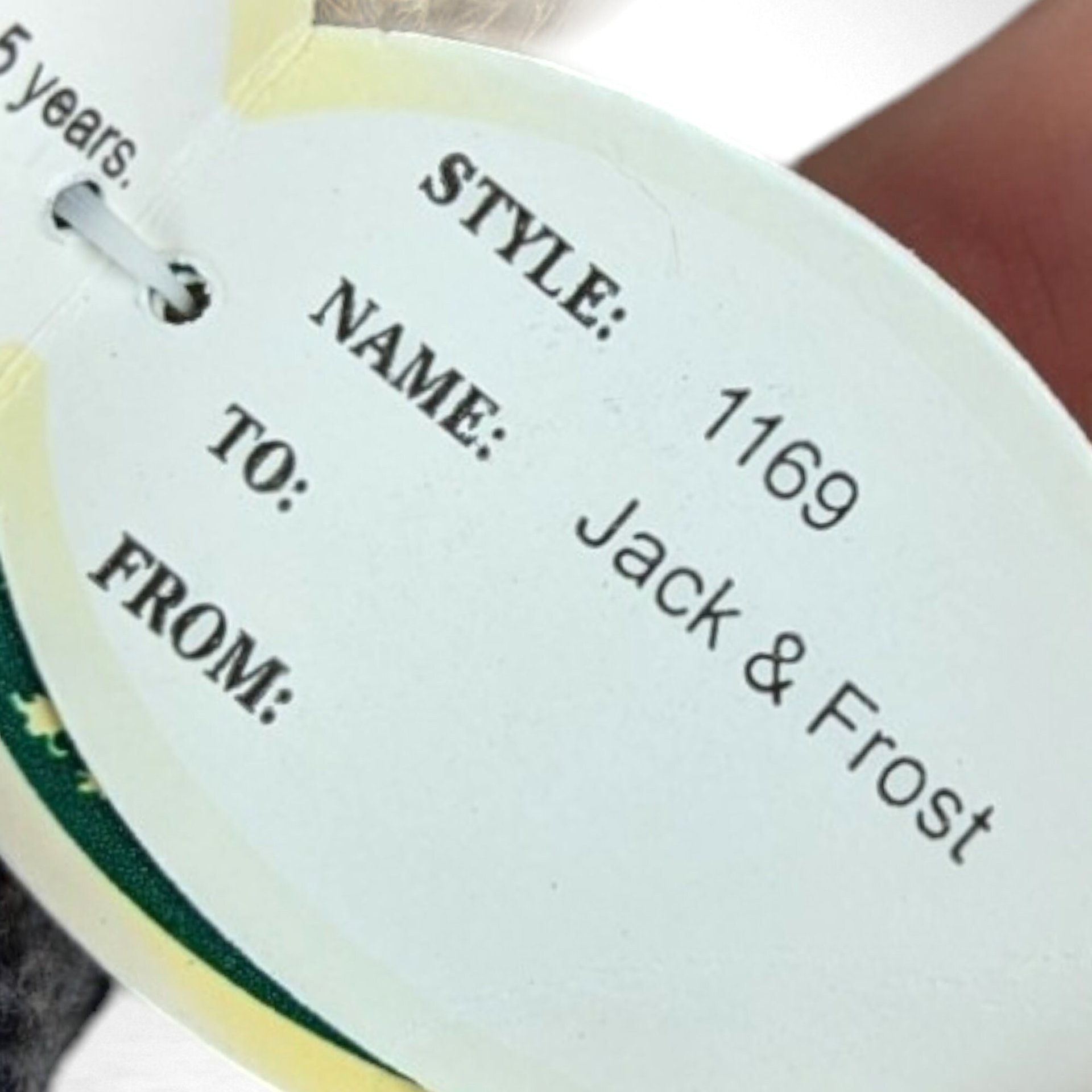 Vtg Bearington Jack and Frost Plush 13" Teddy Bear