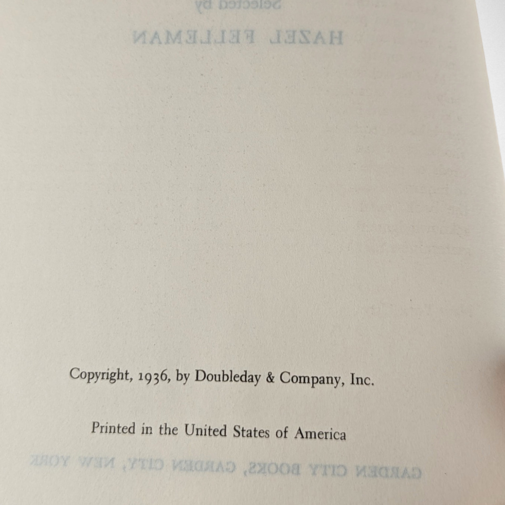 1936 Best Loved Poems of the American People Hardcover Book