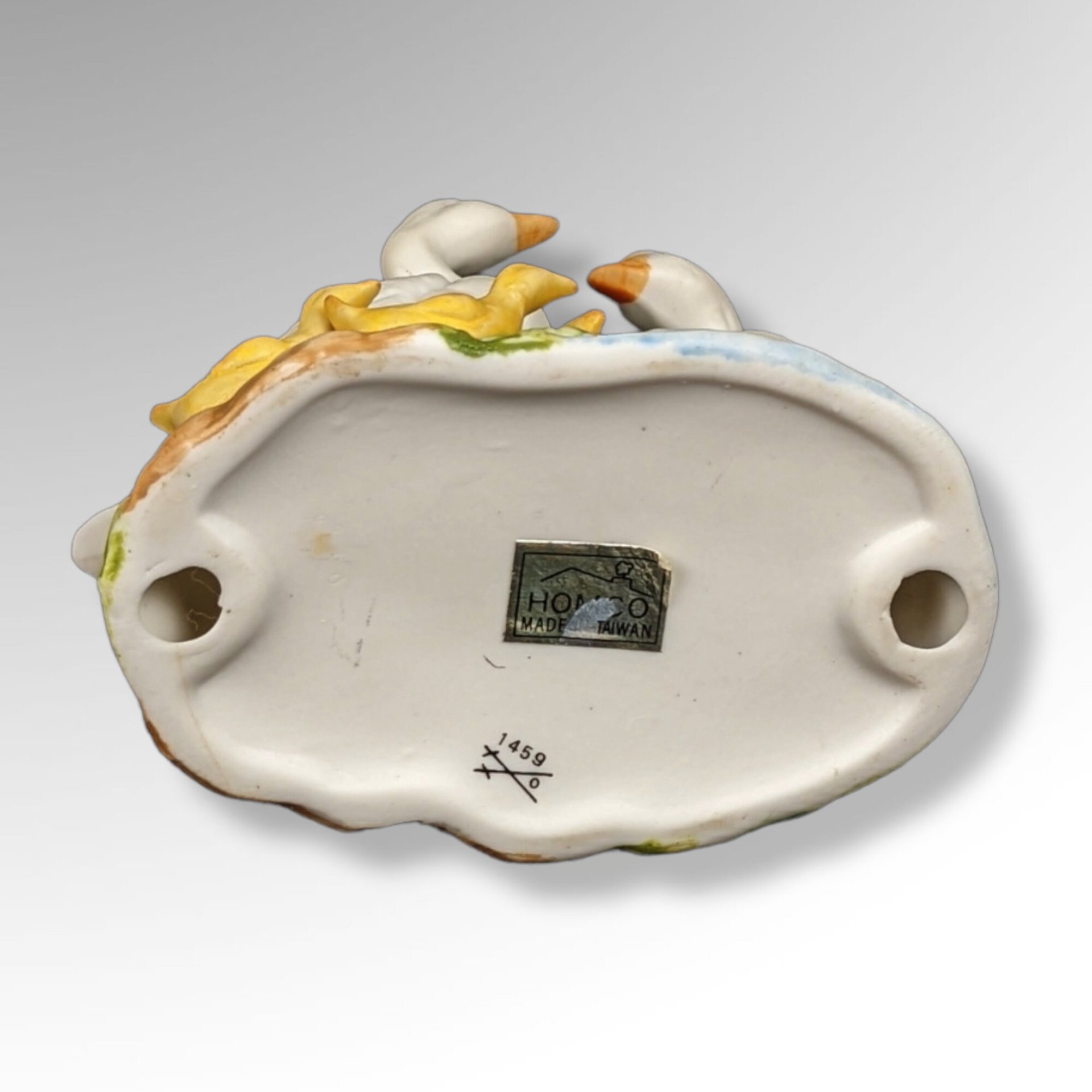 Vintage Homco Geese Family Figurine 1459