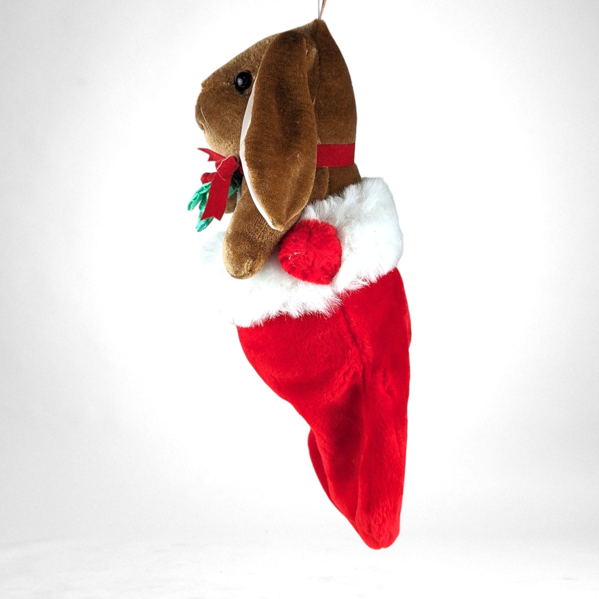 Vintage Plush Velveteen Rabbit in Stocking