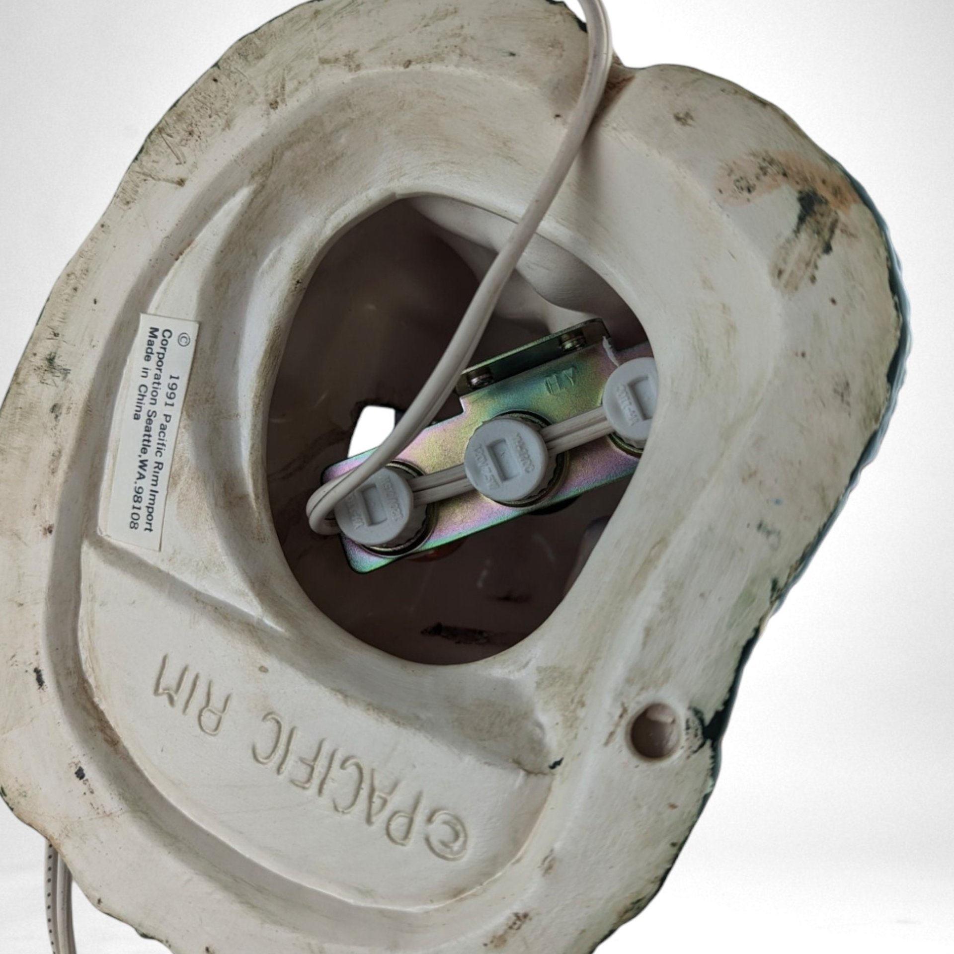 1991 Haunted House Ceramic Light | Vintage Halloween Decor | 7.5" | Pacific Rim | 3 Lights