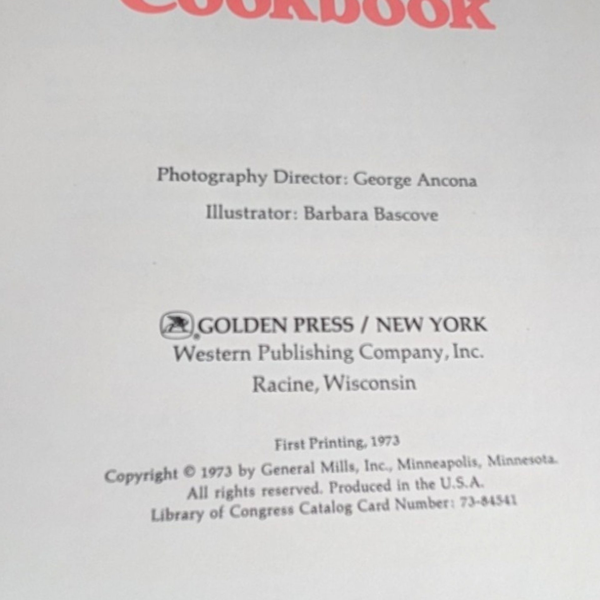 1973 Betty Crocker's Hamburger Cookbook, Hardcover