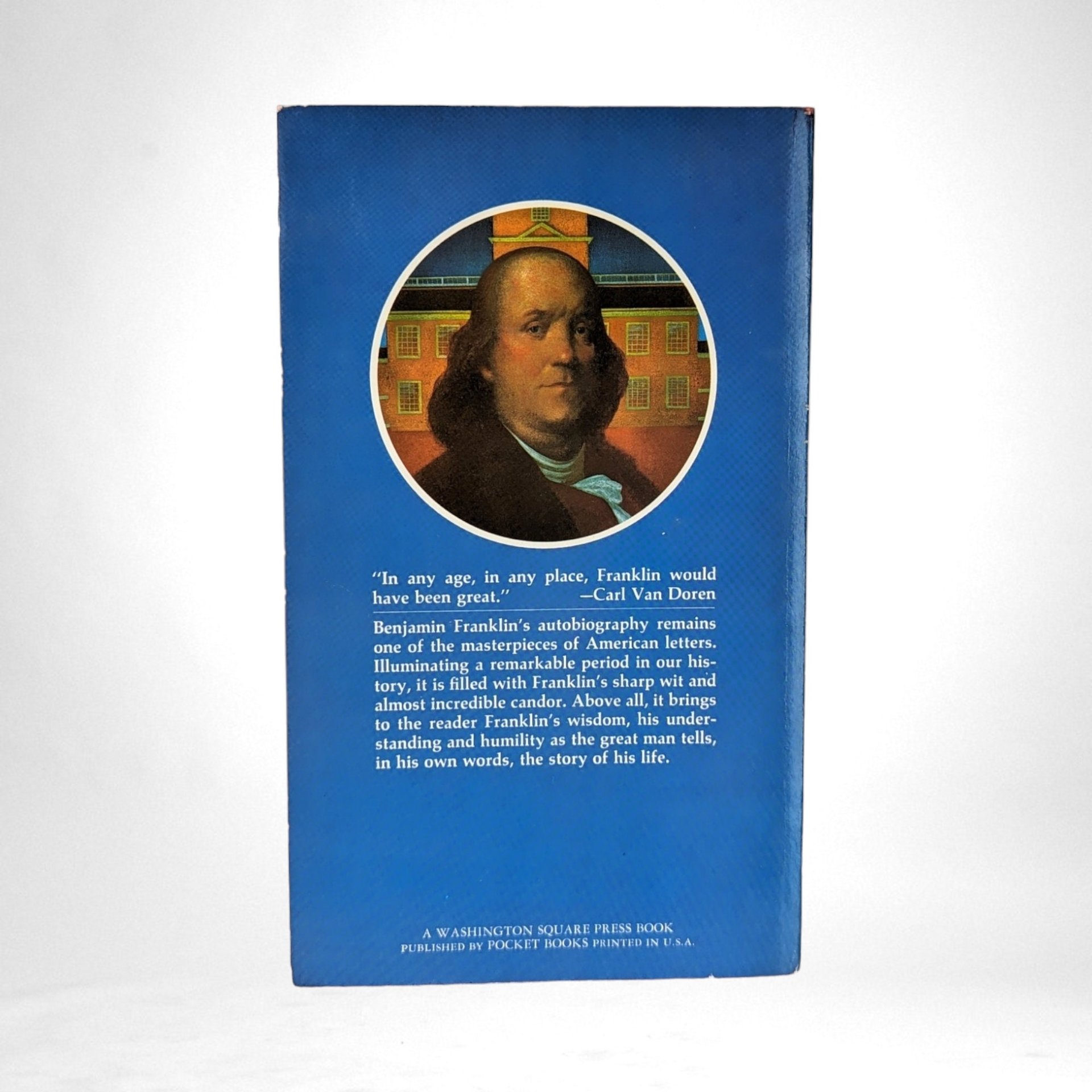 Vintage 1975 Benjamin Franklin Autobiography, Softcover, 36th Printing, Washington Square Press