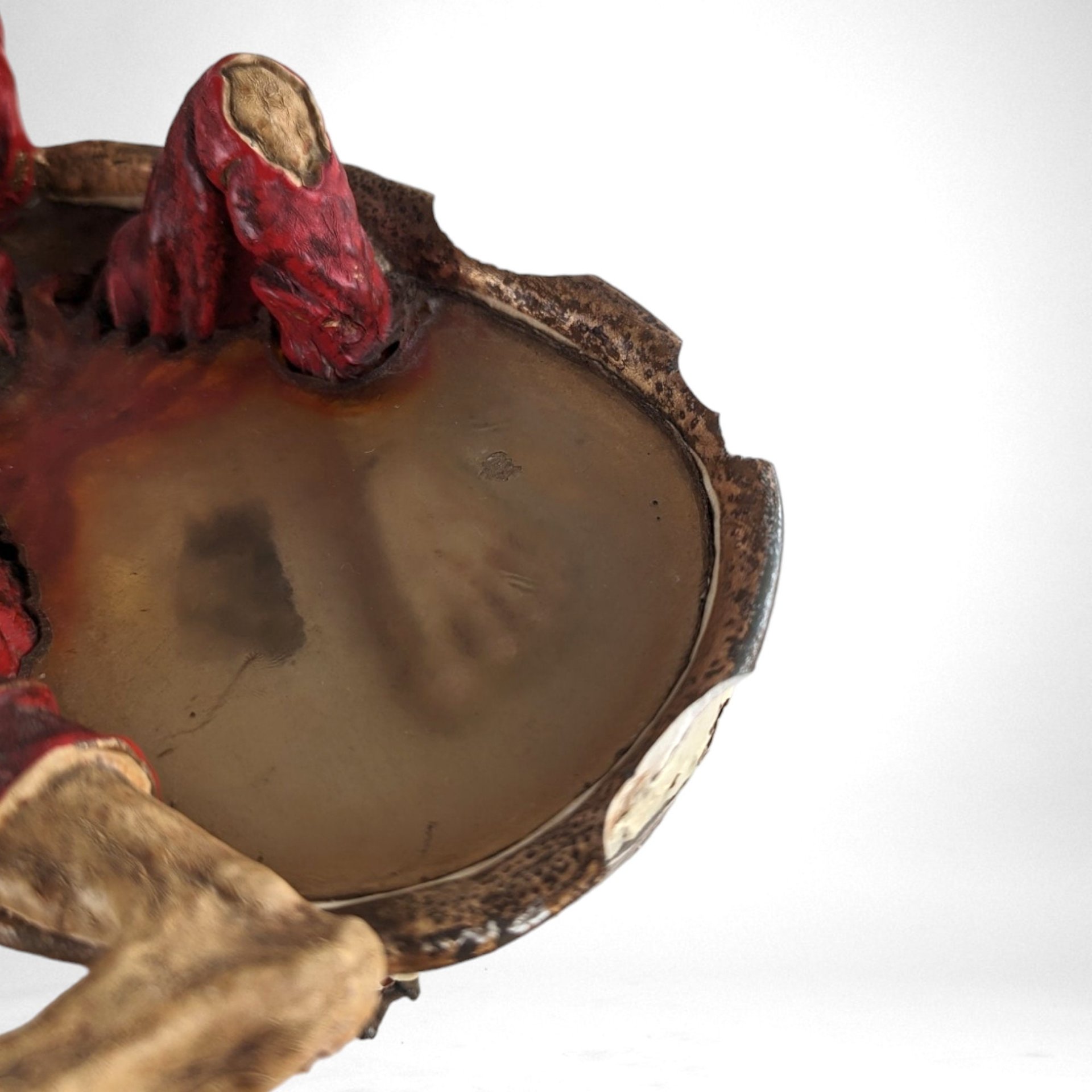 Vintage Ron Lee Hobo Clown in Bathtub Sculpture, Poor Condition