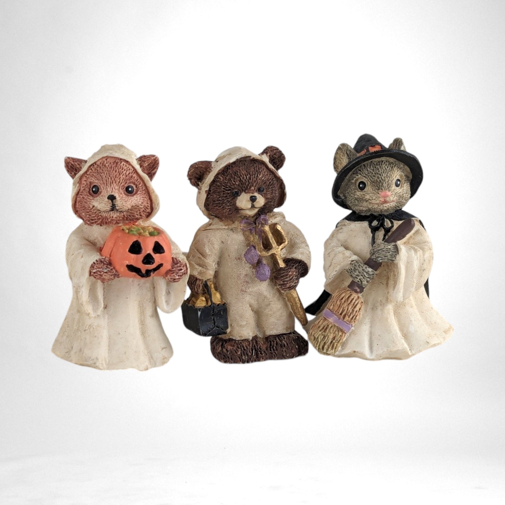 Vintage Lighted Munchkin 4 Piece Halloween House, With Extra Pieces