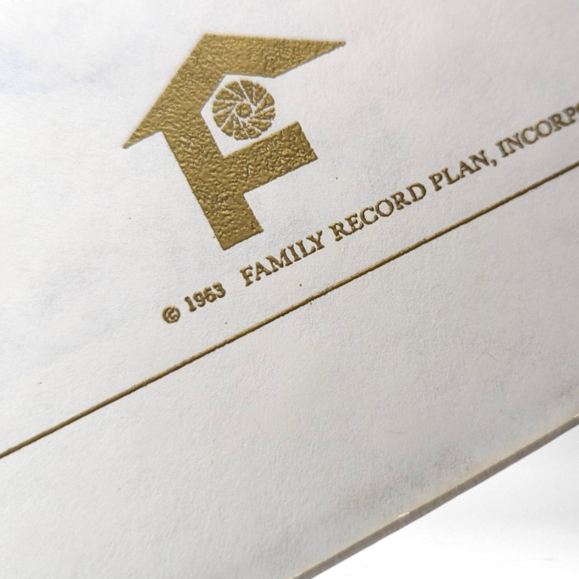 1963 Our Family, Family Record Plan Photo Album