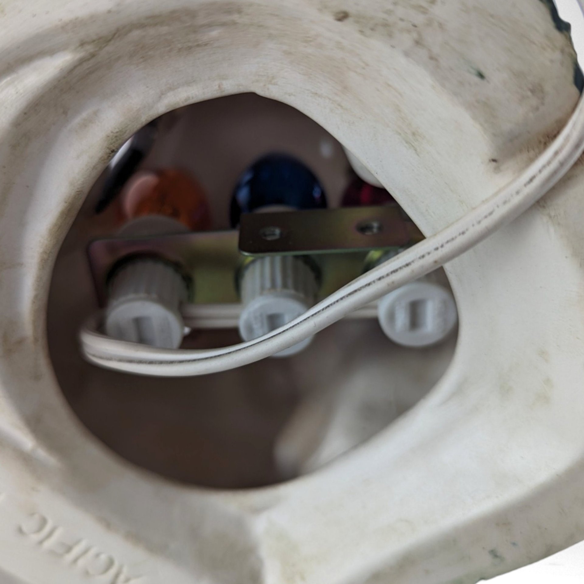 1991 Haunted House Ceramic Light | Vintage Halloween Decor | 7.5" | Pacific Rim | 3 Lights