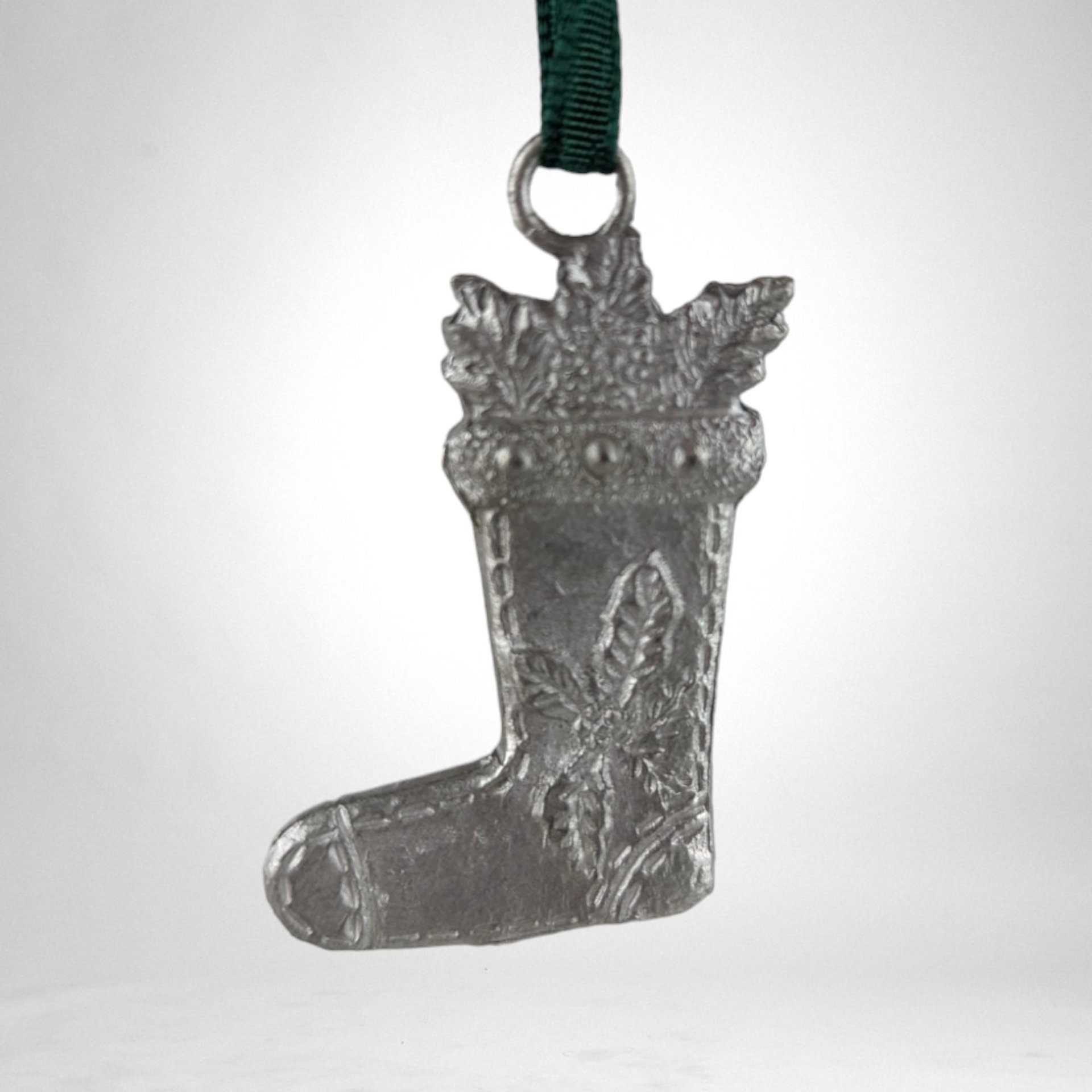 Set of 19 Vintage Pewter Christmas Ornaments | Candy Cane, Wreath, and Stocking Designs | Classic Holiday Decor for Festive Celebrations