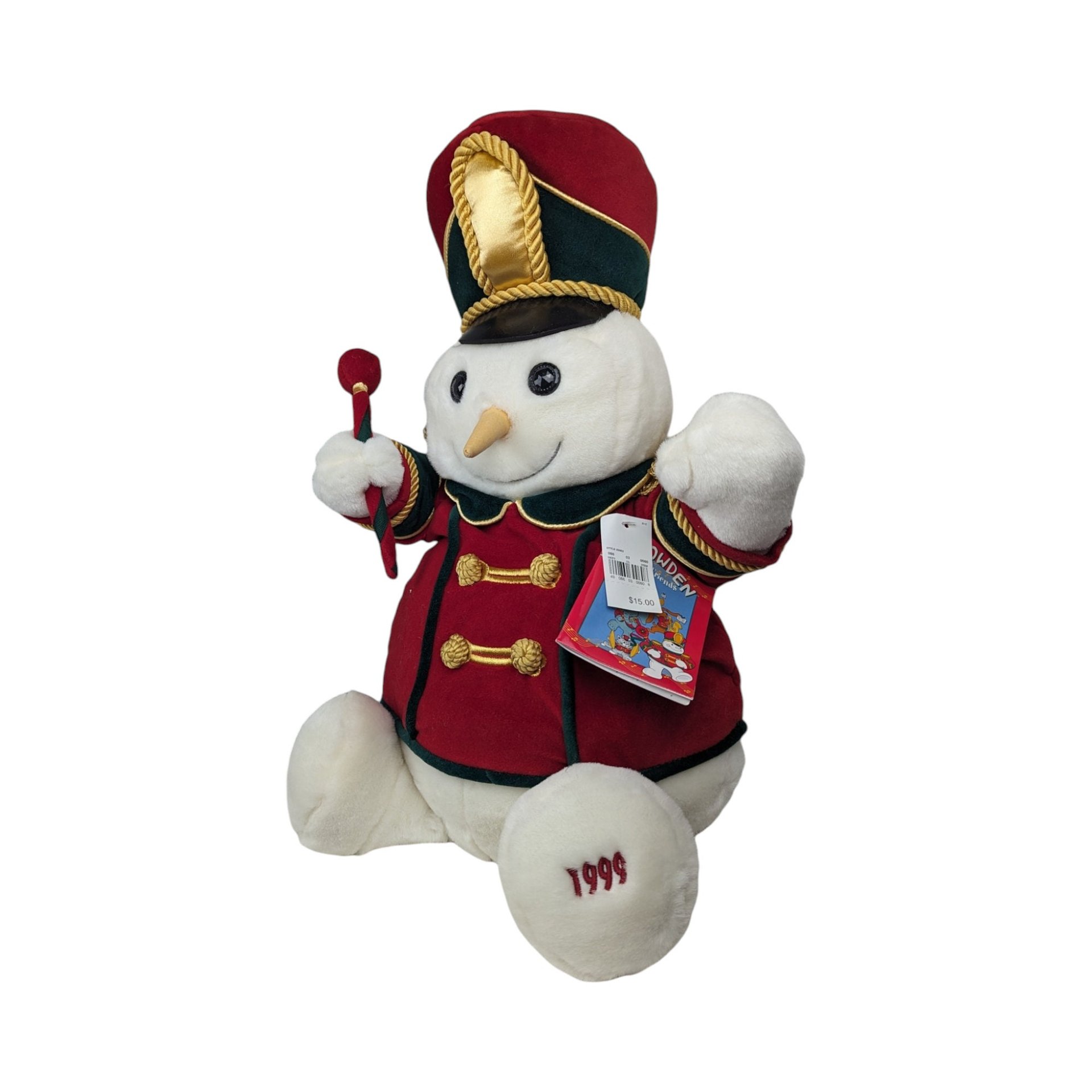 1999 Snowden Plush Band Leader Musical Snowman, Animated