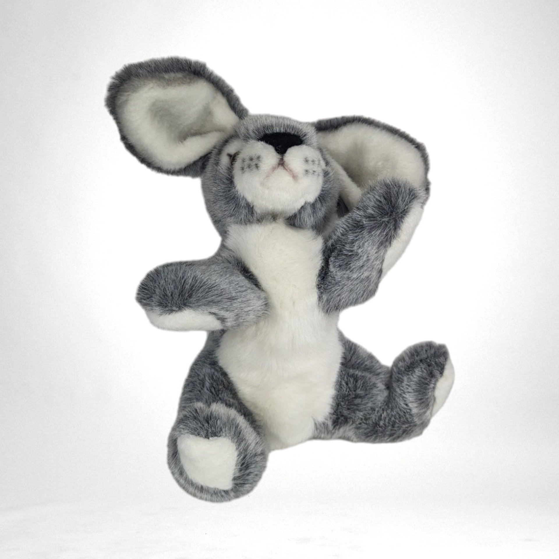 Vintage A & A 10" Plush Gray Rabbit