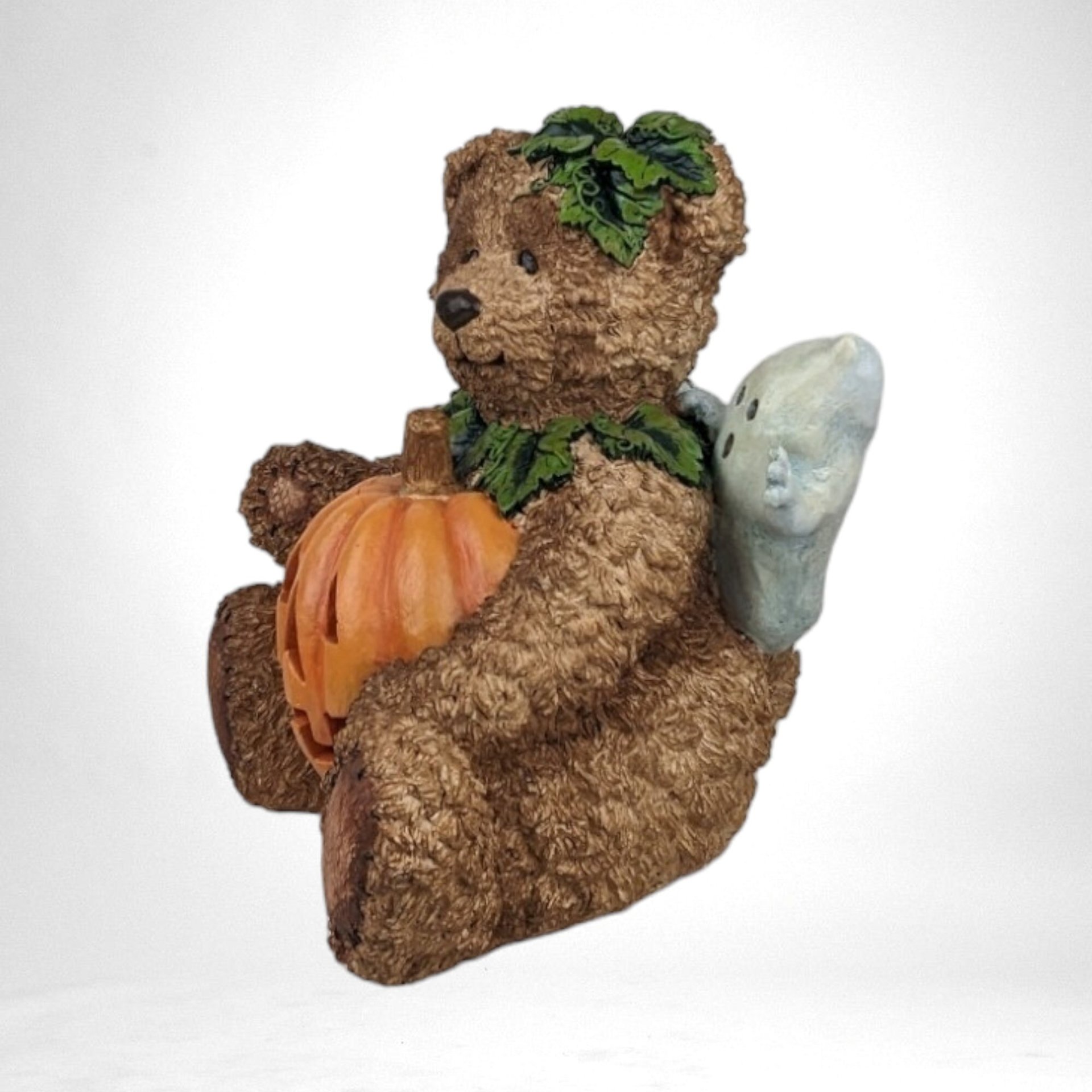 Vintage Halloween Teddy Bear and Ghost Light