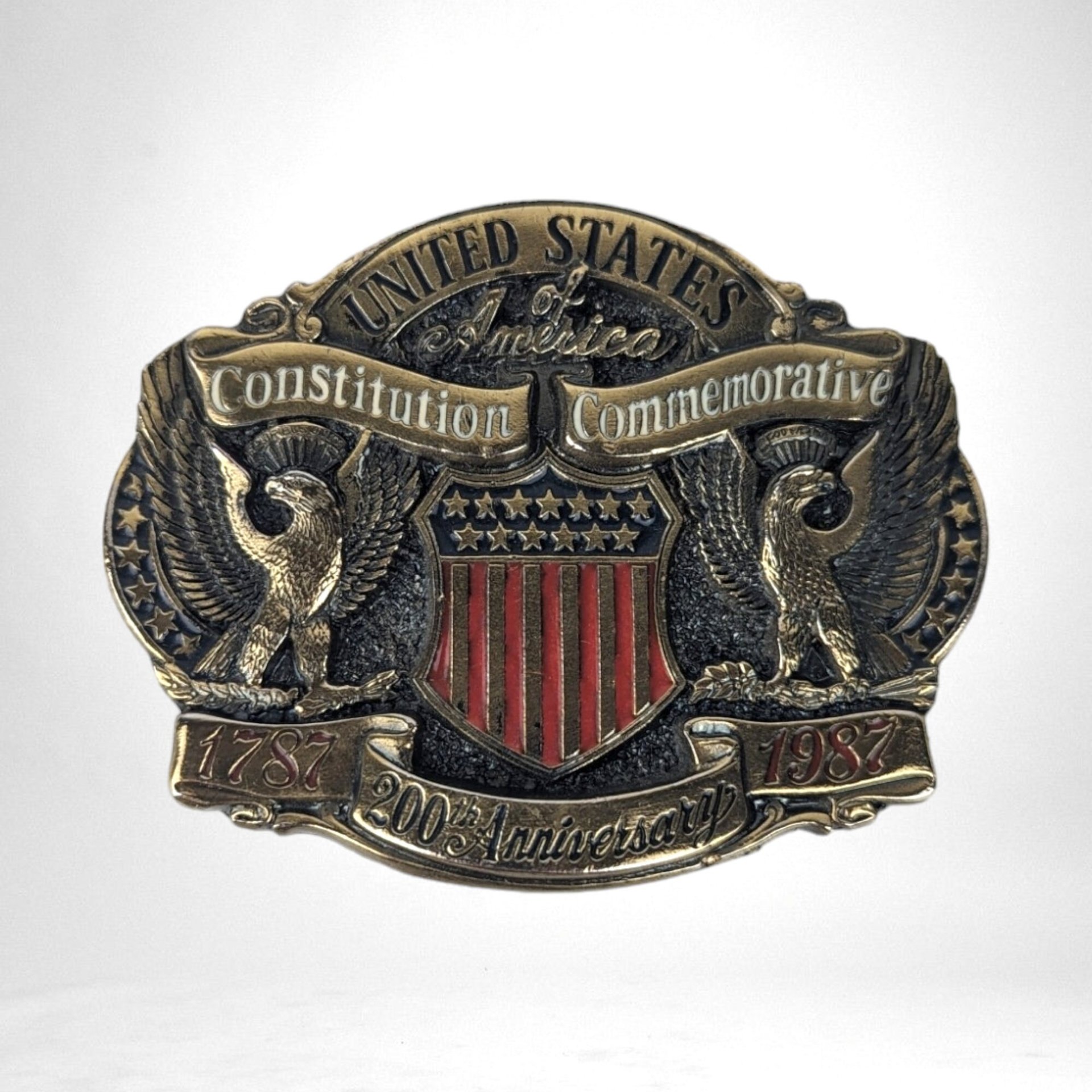 Vintage United States of America Constitution Commemorative Belt Buckle
